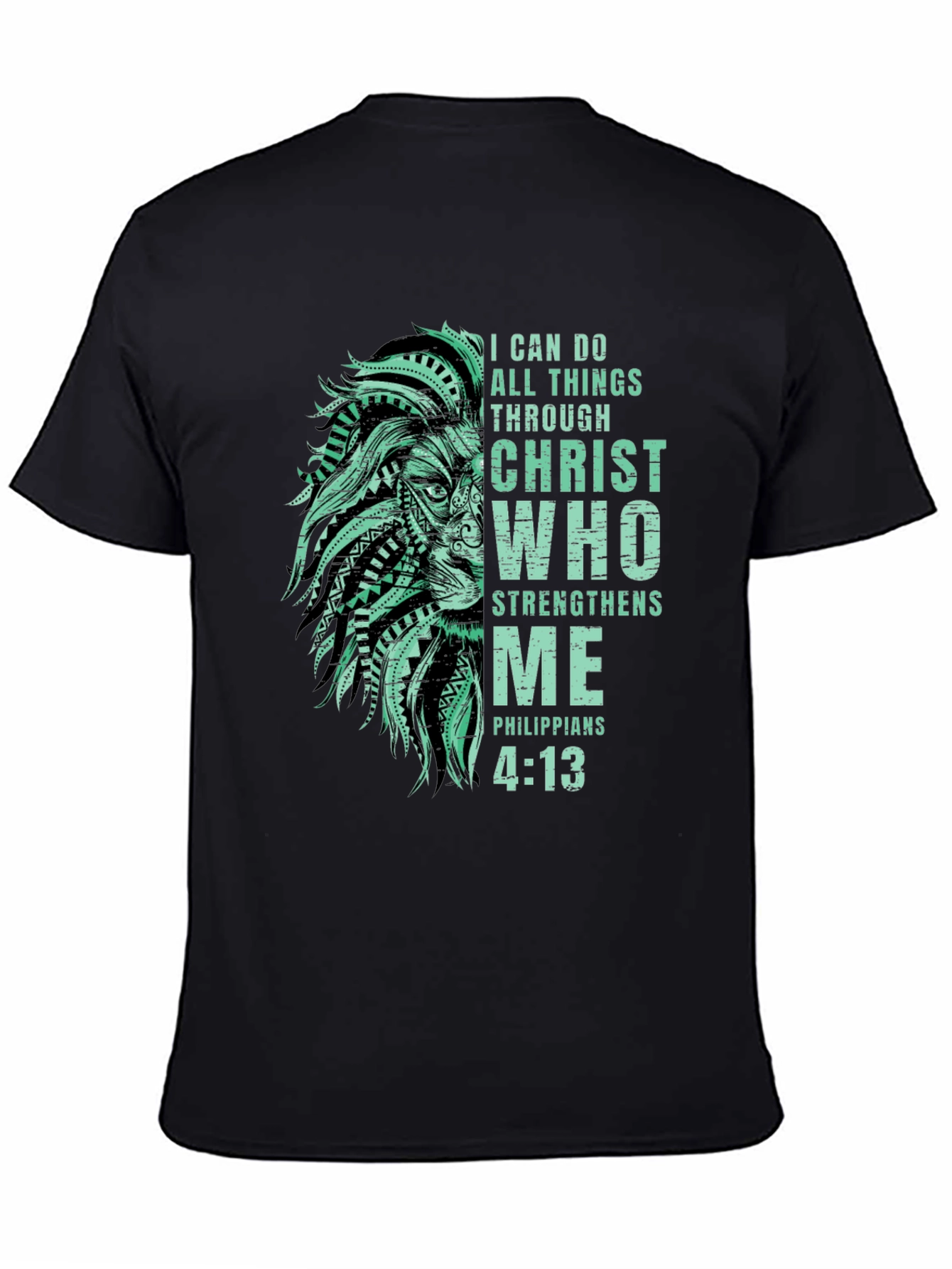 Lion & Scripture Graphic Print Tee