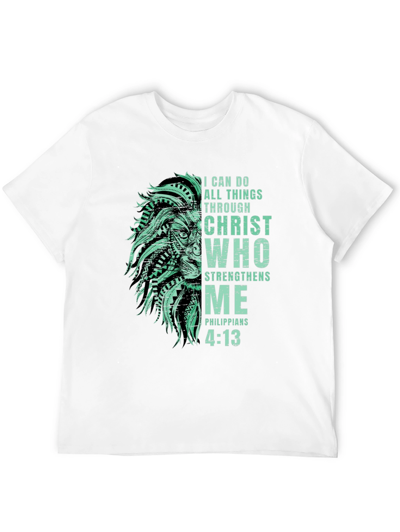 Lion & Scripture Graphic Print Tee