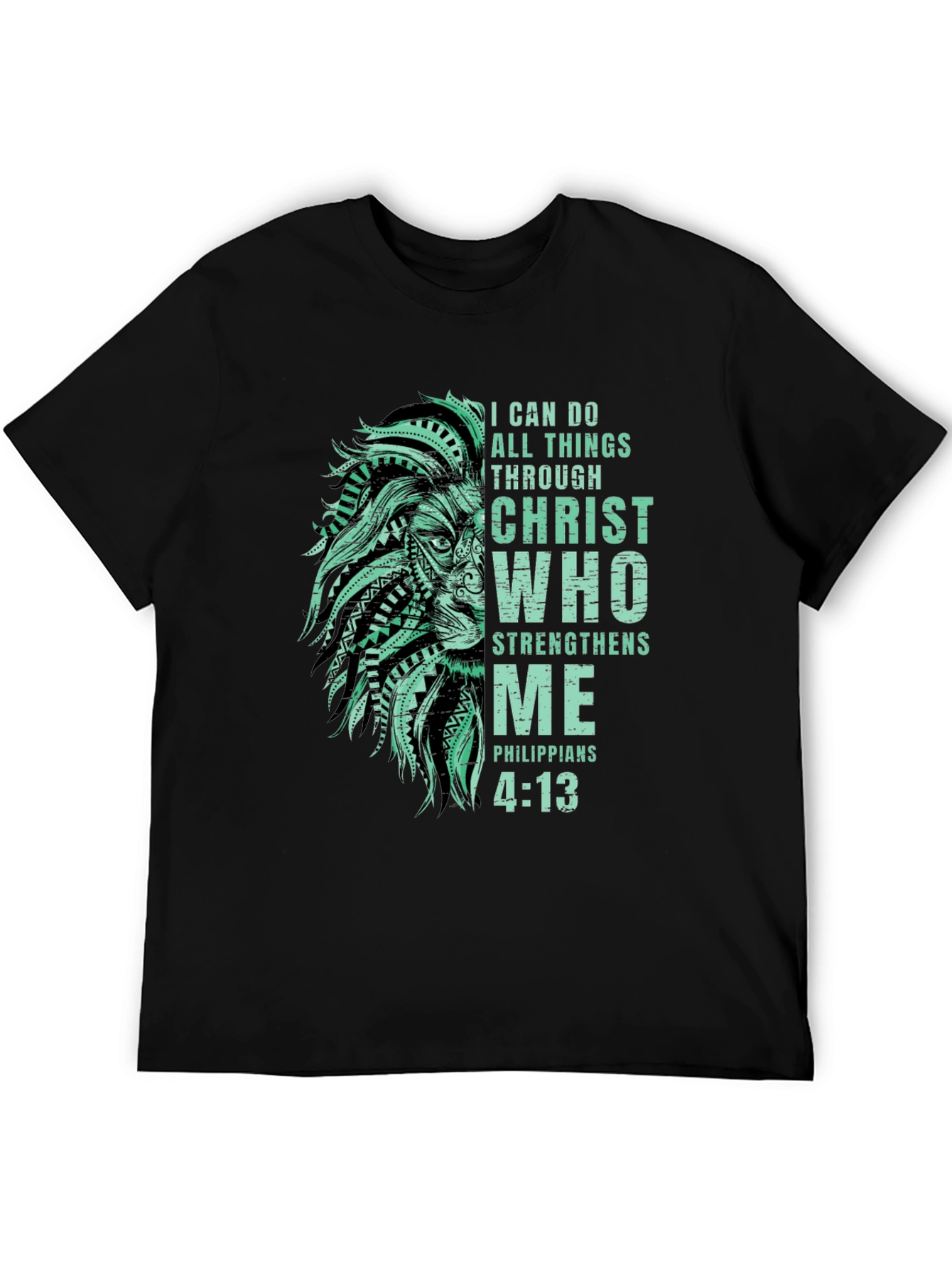 Lion & Scripture Graphic Print Tee