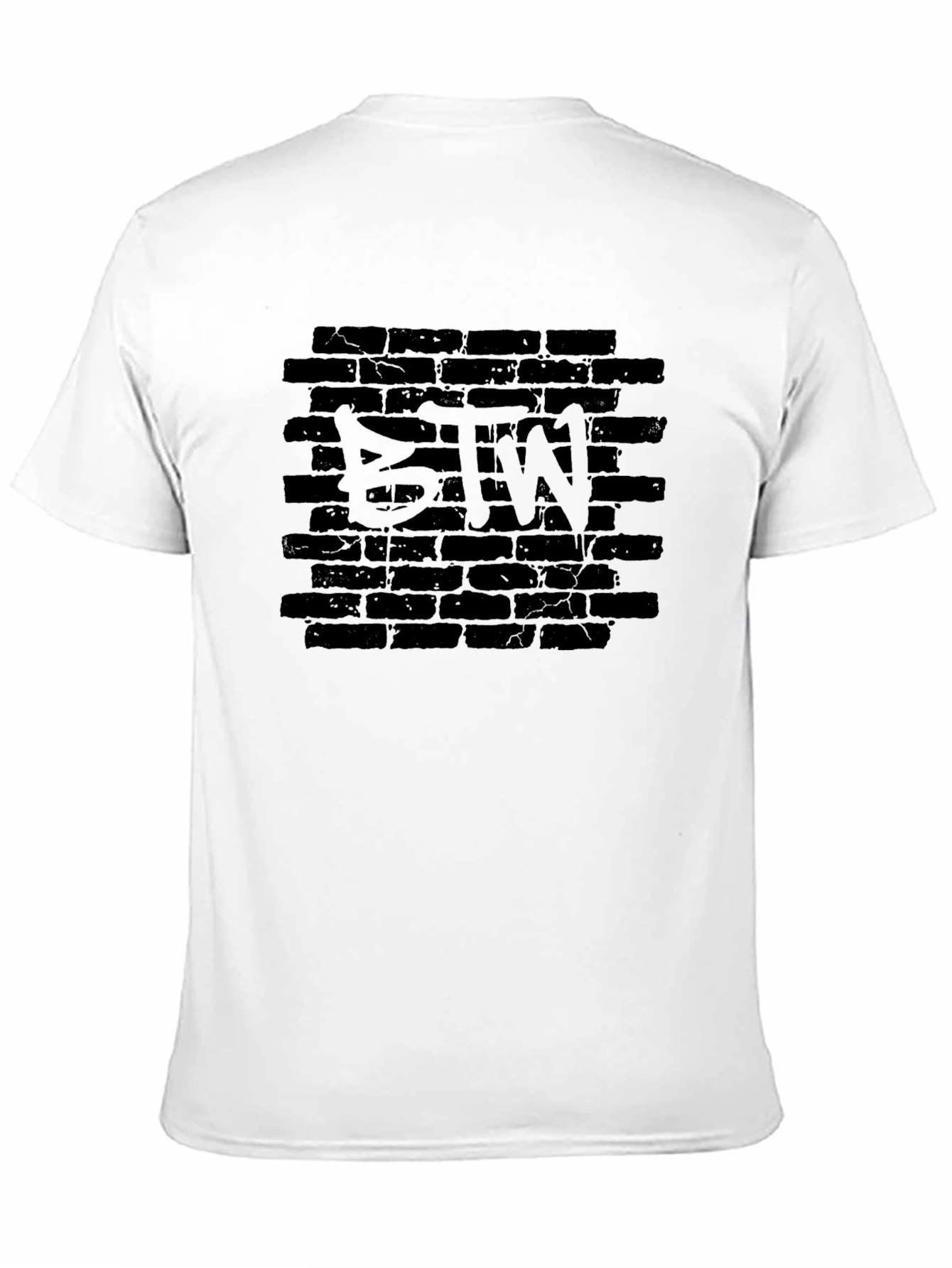 BTW Brick Wall Graphic Tee - Trendy Streetwear