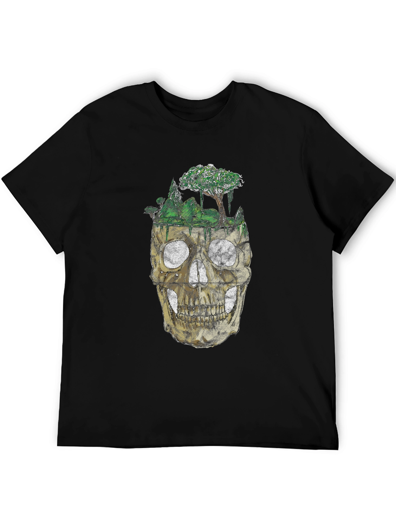 Skull Forest Graphic Tee - Black