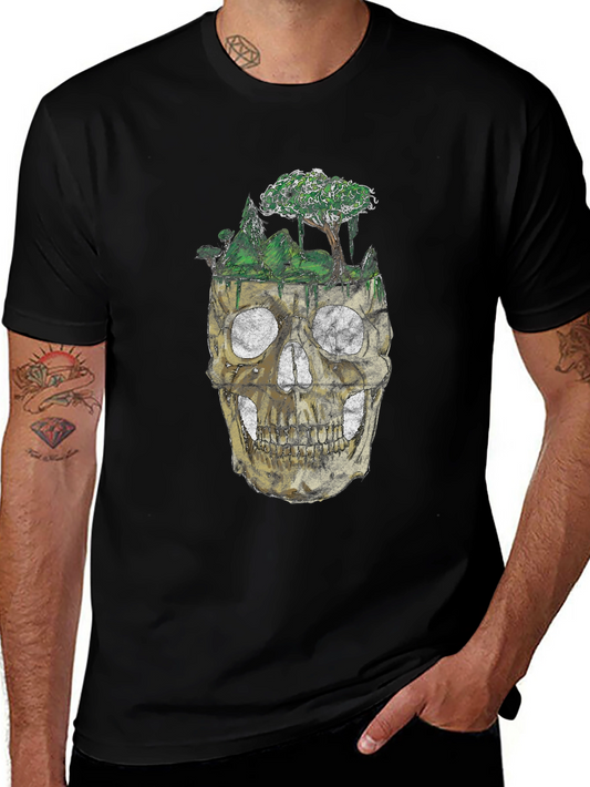 Skull Forest Graphic Tee - Black