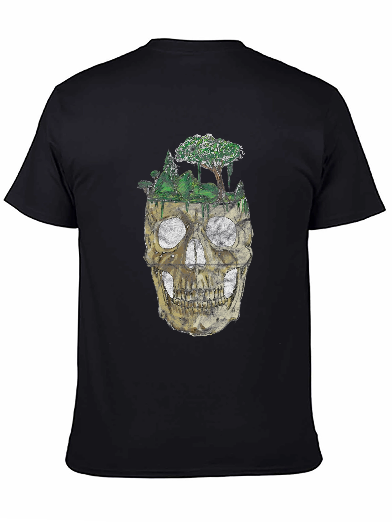 Skull Forest Graphic Tee - Black