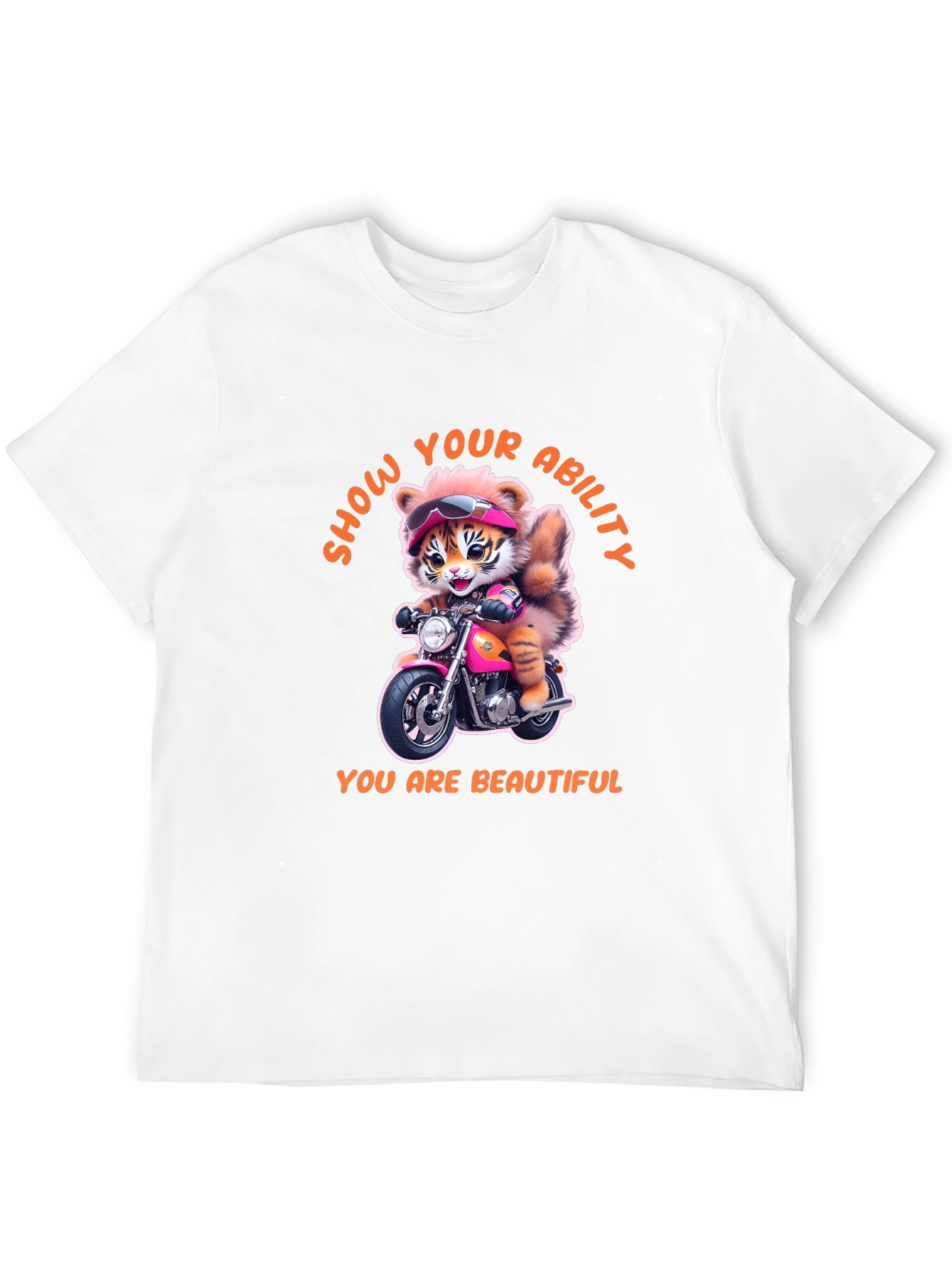 Motorcycle Tiger Graphic Tee - Show Your Ability