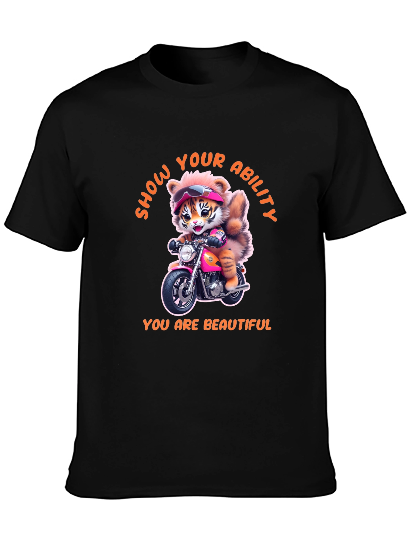 Motorcycle Tiger Graphic Tee - Show Your Ability