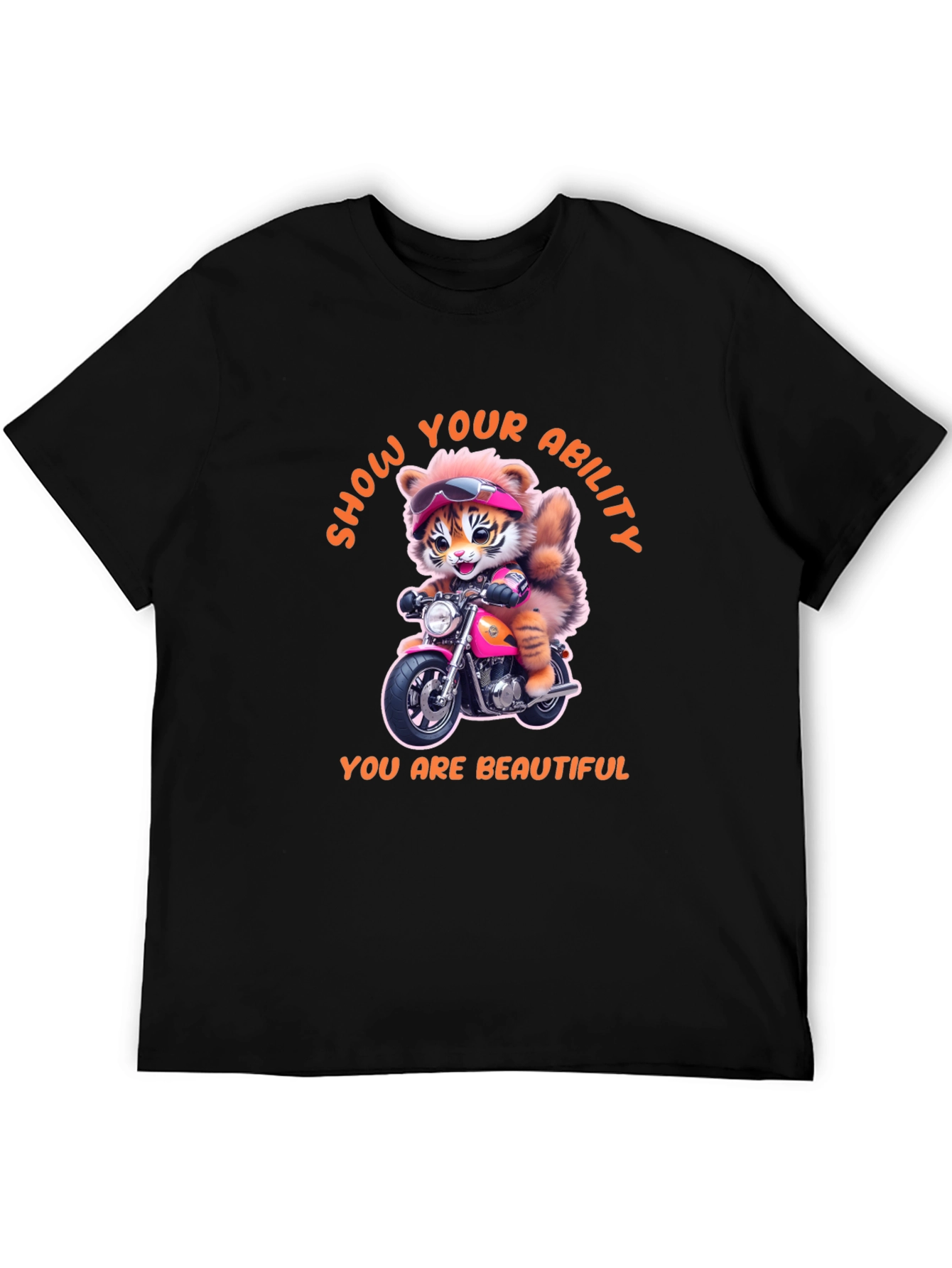 Motorcycle Tiger Graphic Tee - Show Your Ability