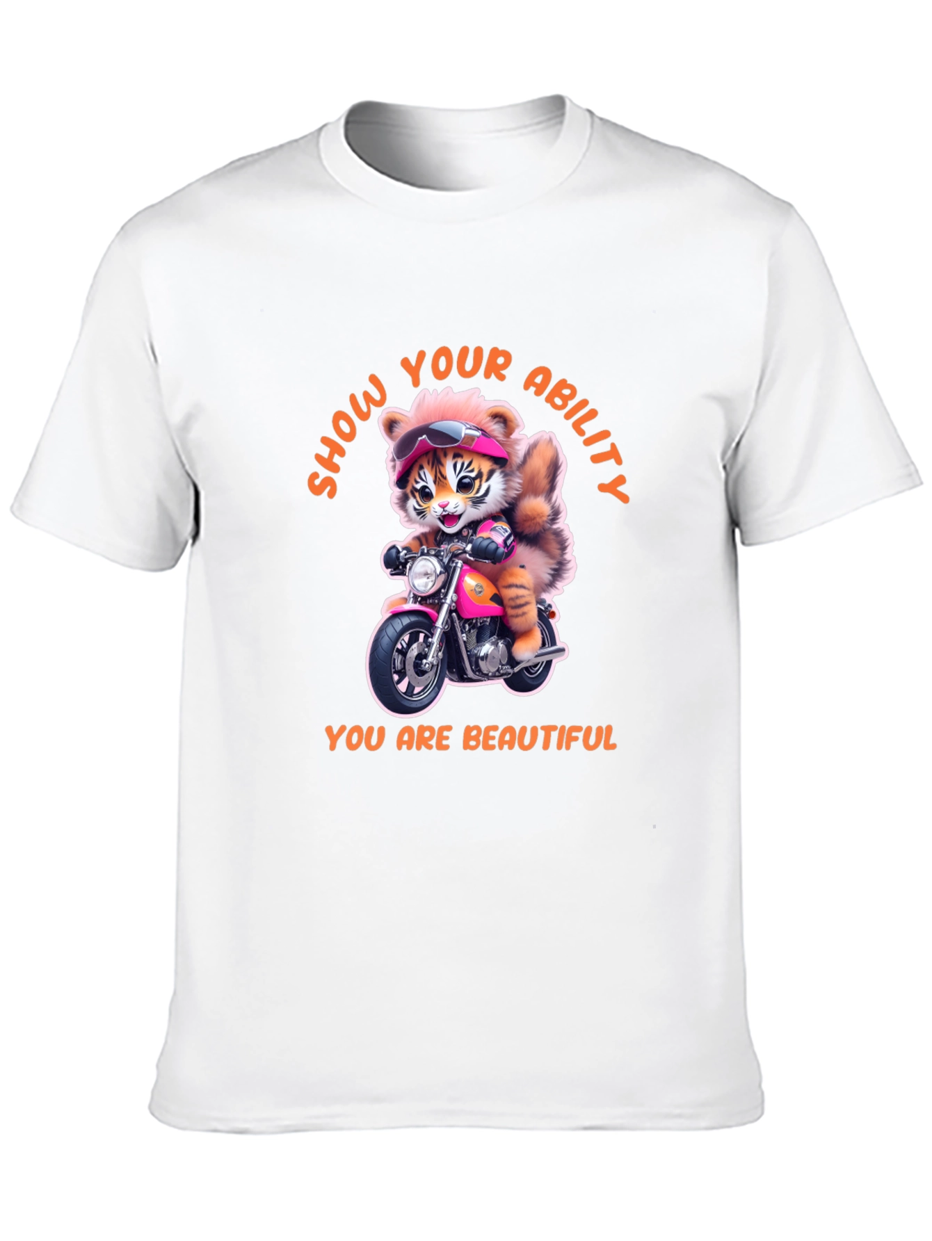 Motorcycle Tiger Graphic Tee - Show Your Ability