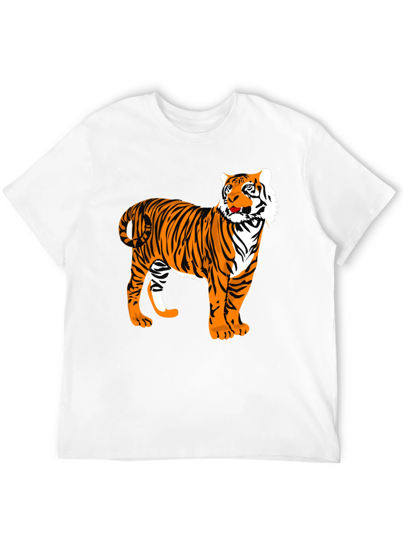 Tiger Graphic Print Black T-Shirt