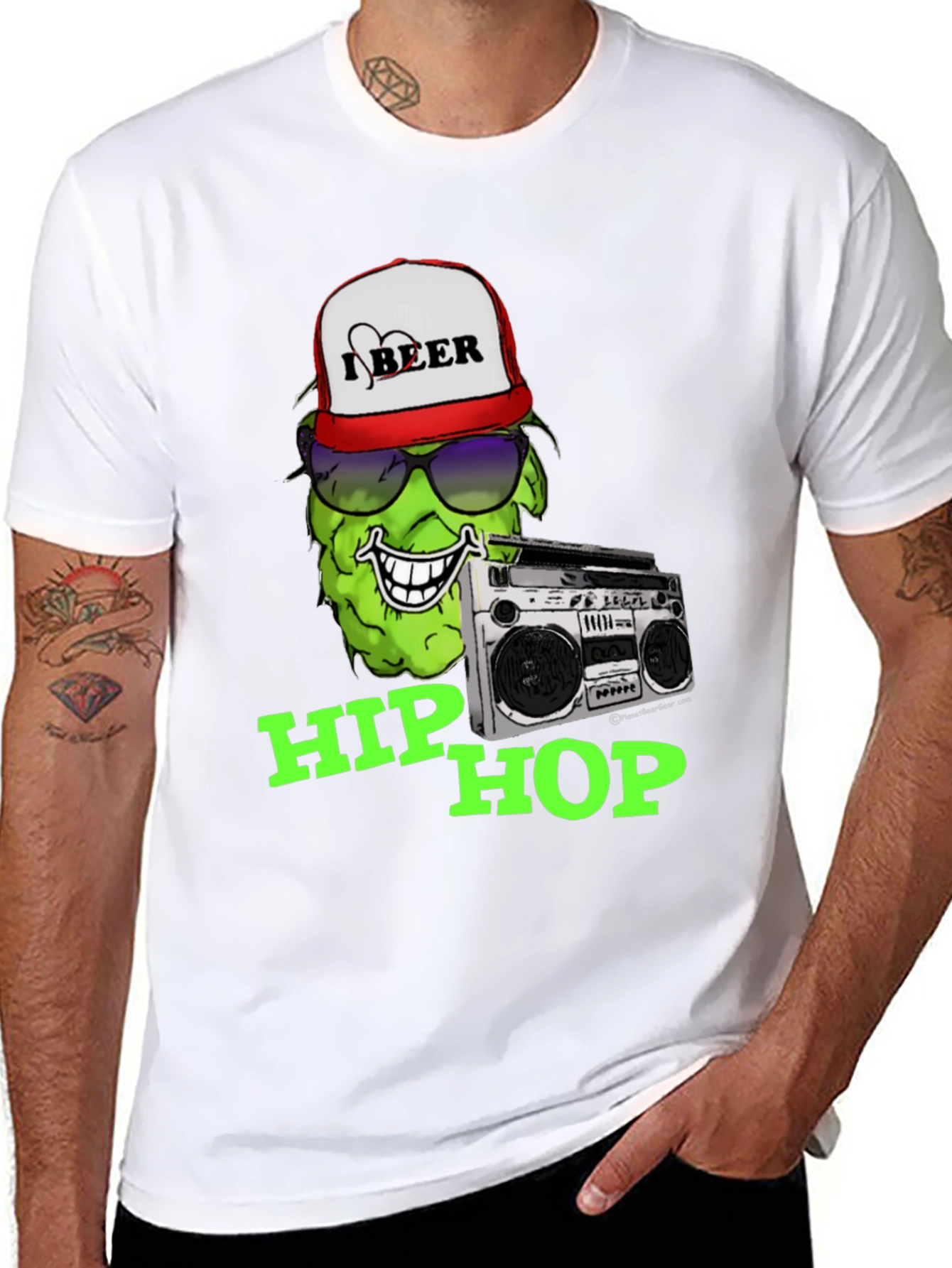 Hip Hop Beer Graphic T-Shirt