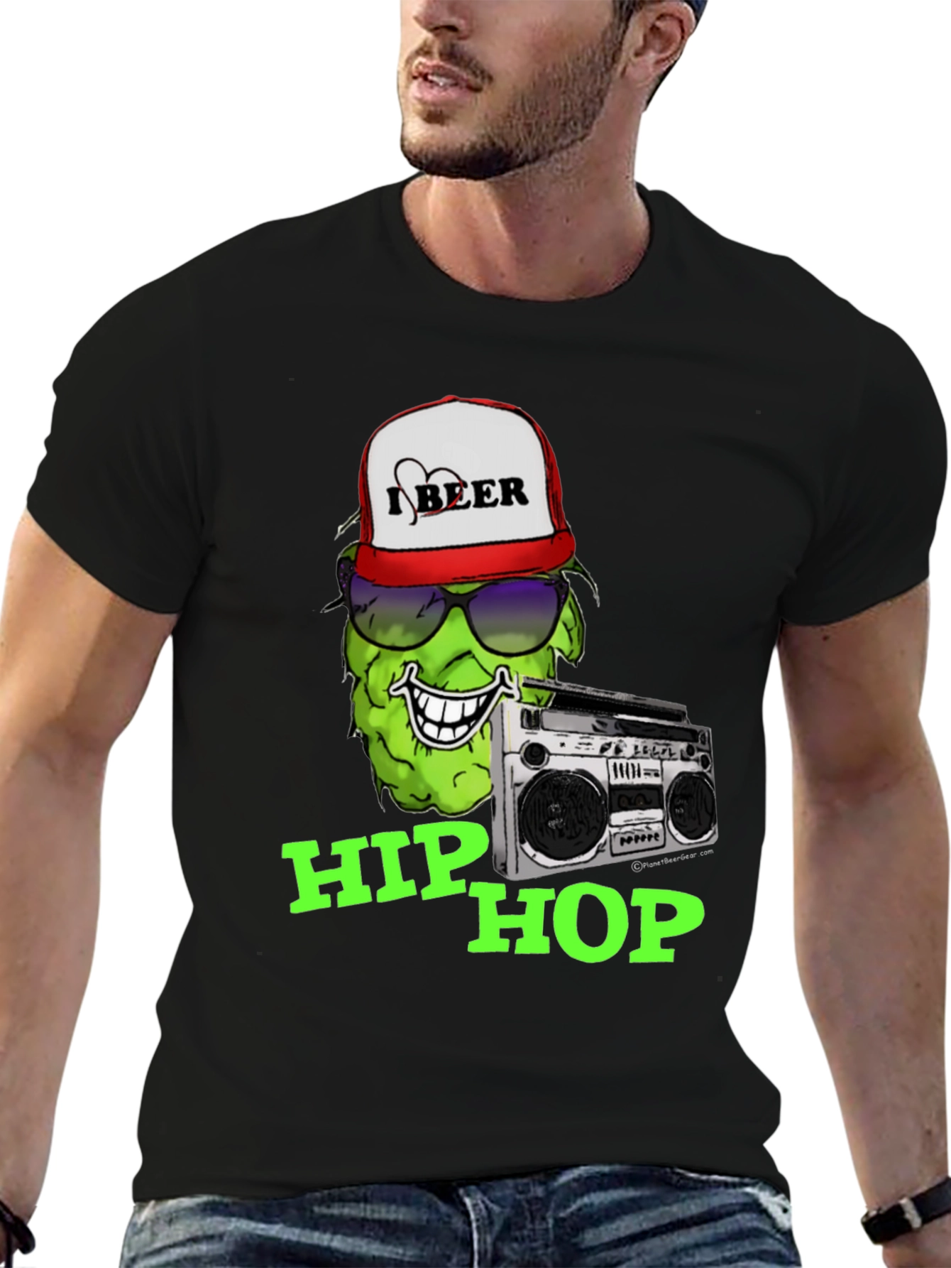 Hip Hop Beer Graphic T-Shirt