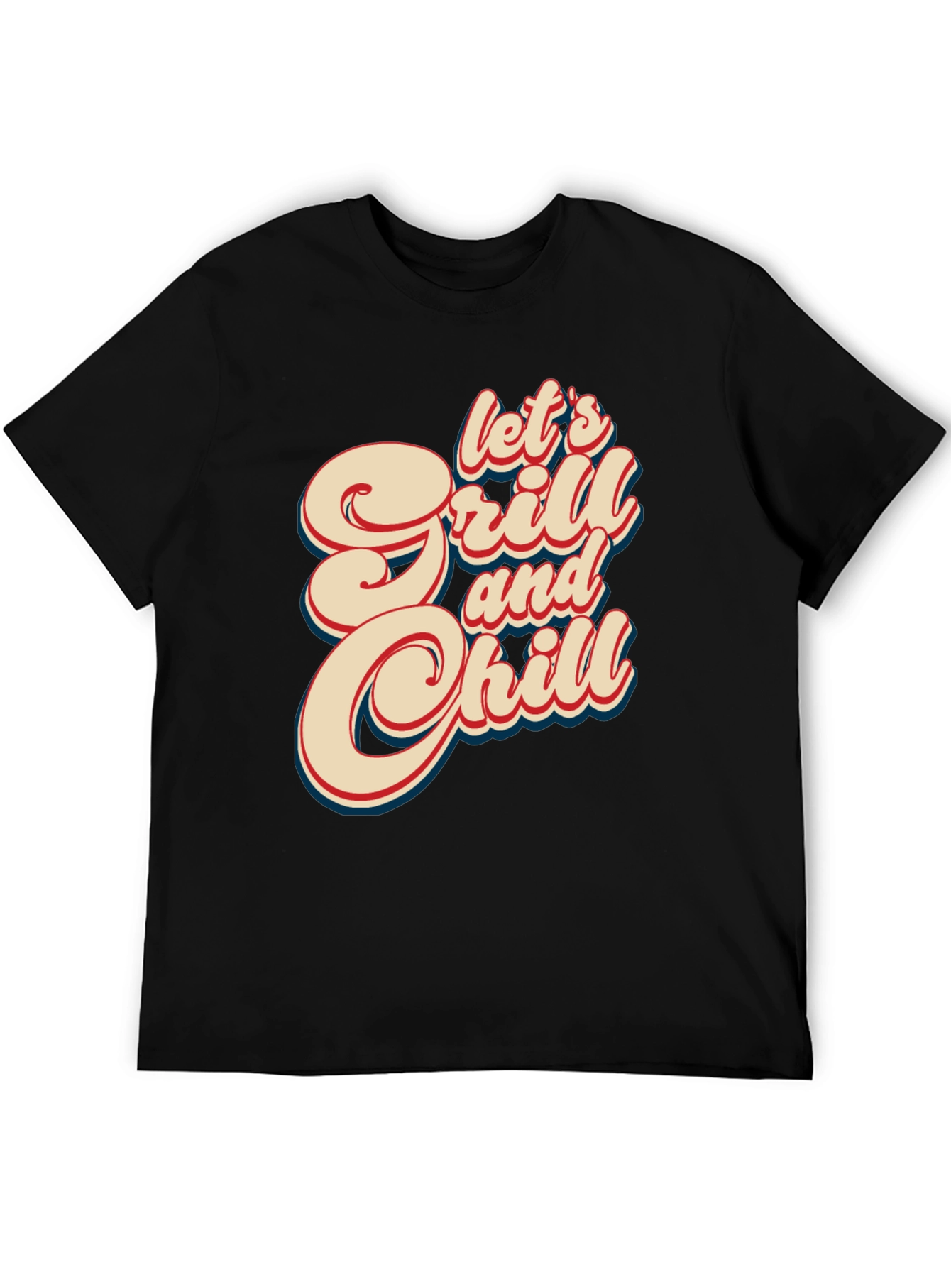 Lets Grill & Chill Retro Graphic Tee