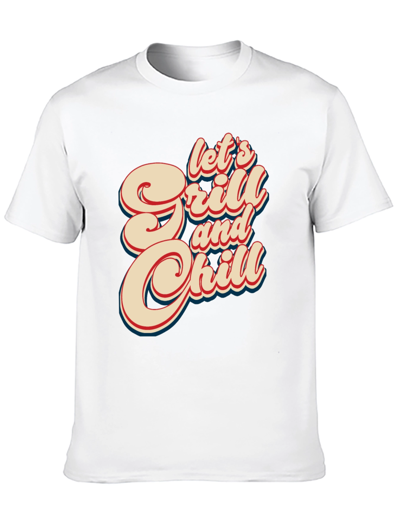 Lets Grill & Chill Retro Graphic Tee