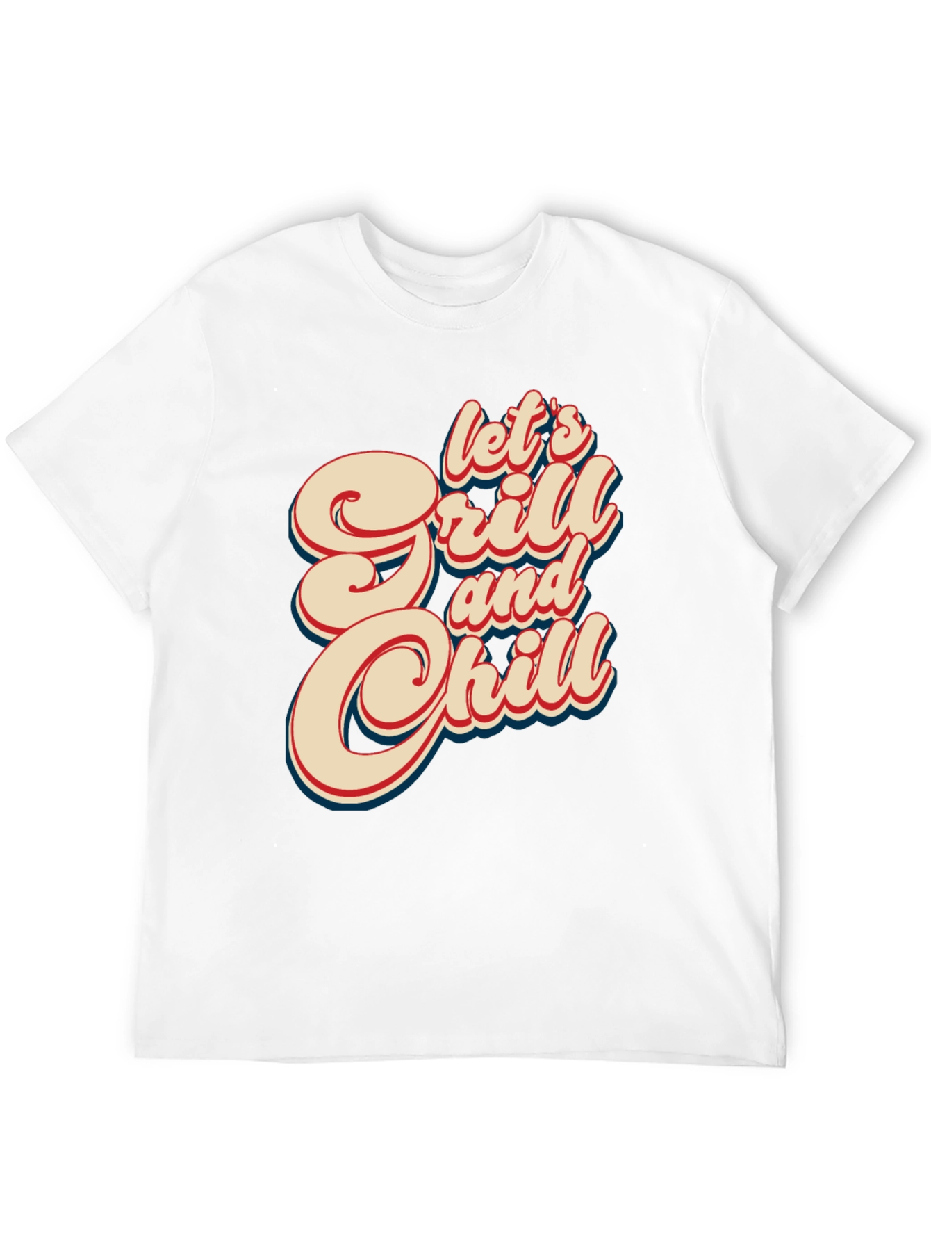 Lets Grill & Chill Retro Graphic Tee
