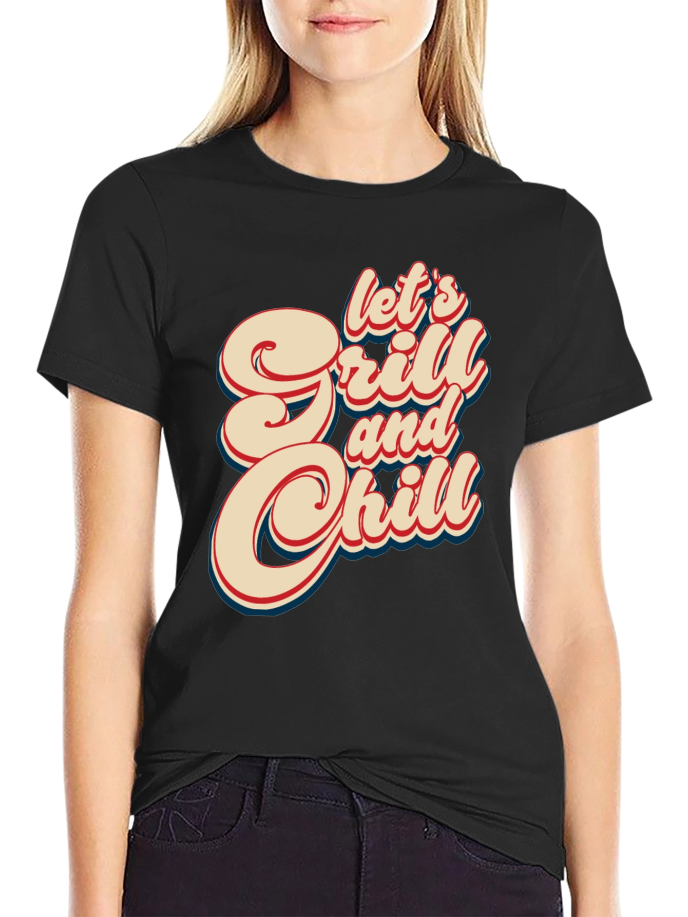 Lets Grill & Chill Retro Graphic Tee