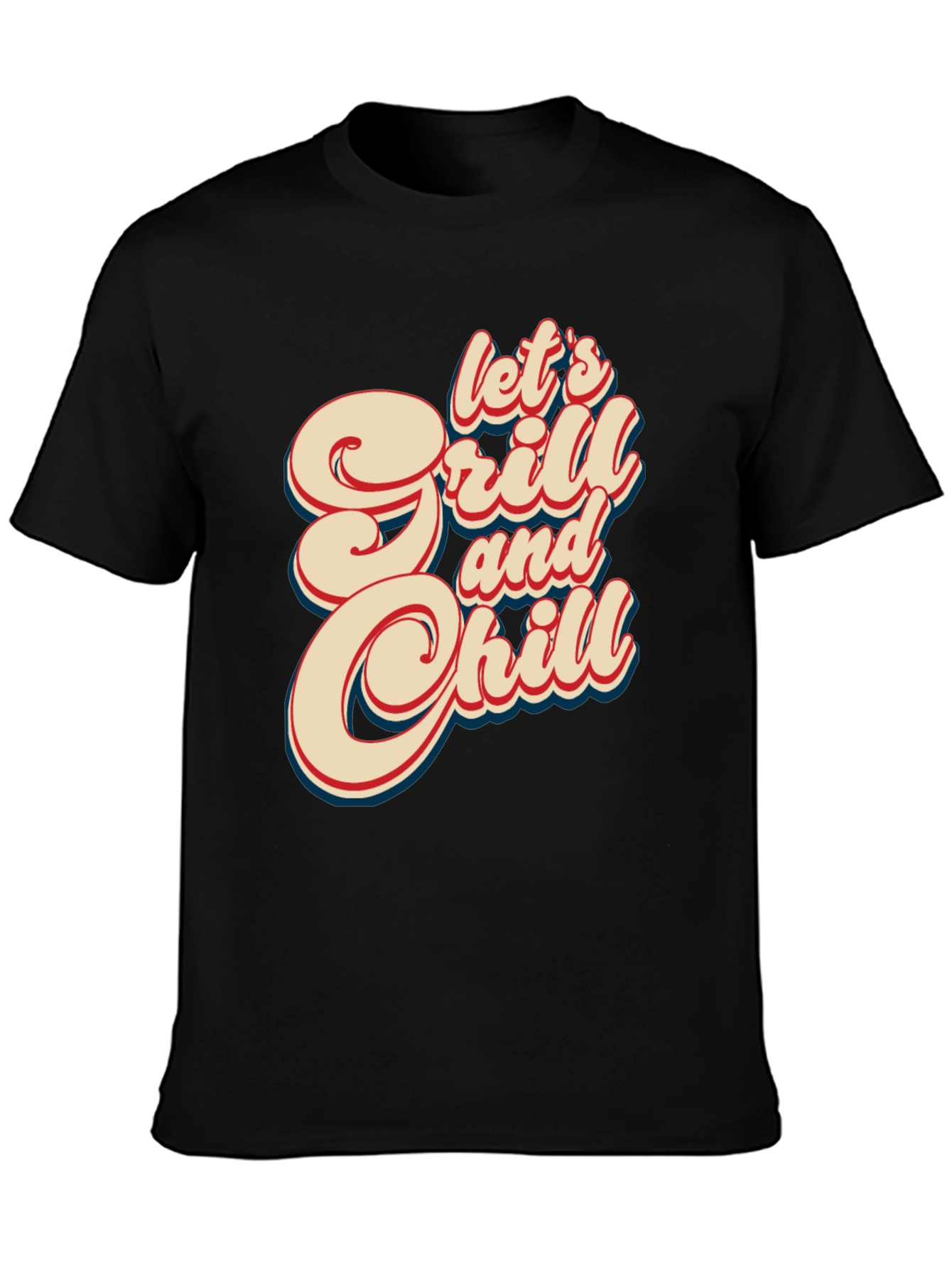 Lets Grill & Chill Retro Graphic Tee