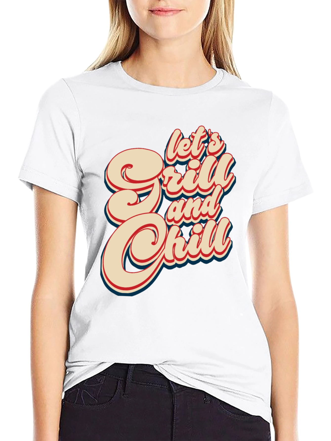 Lets Grill & Chill Retro Graphic Tee