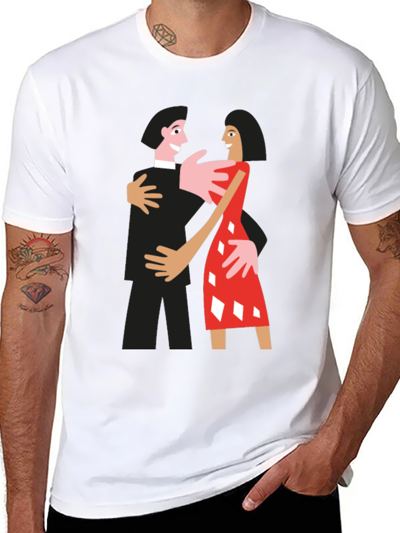 Dancing Couple Graphic Tee - Quirky Style