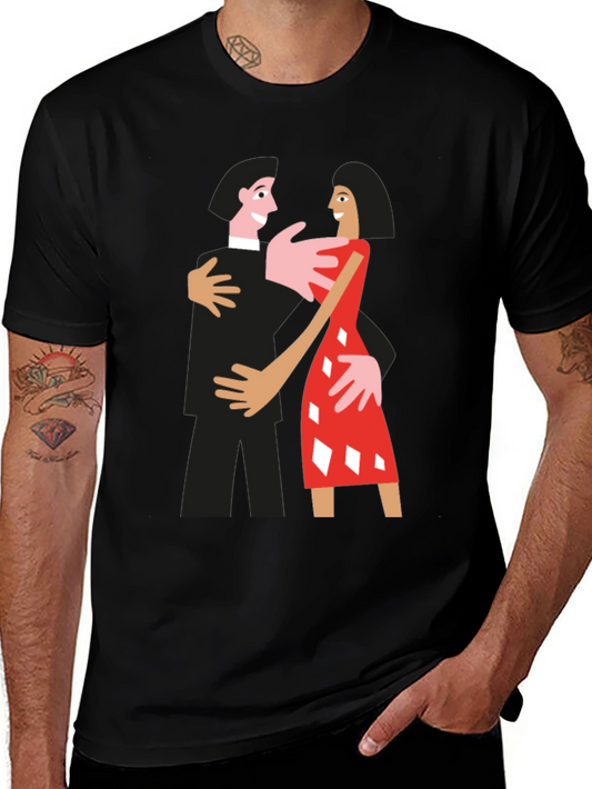Dancing Couple Graphic Tee - Quirky Style