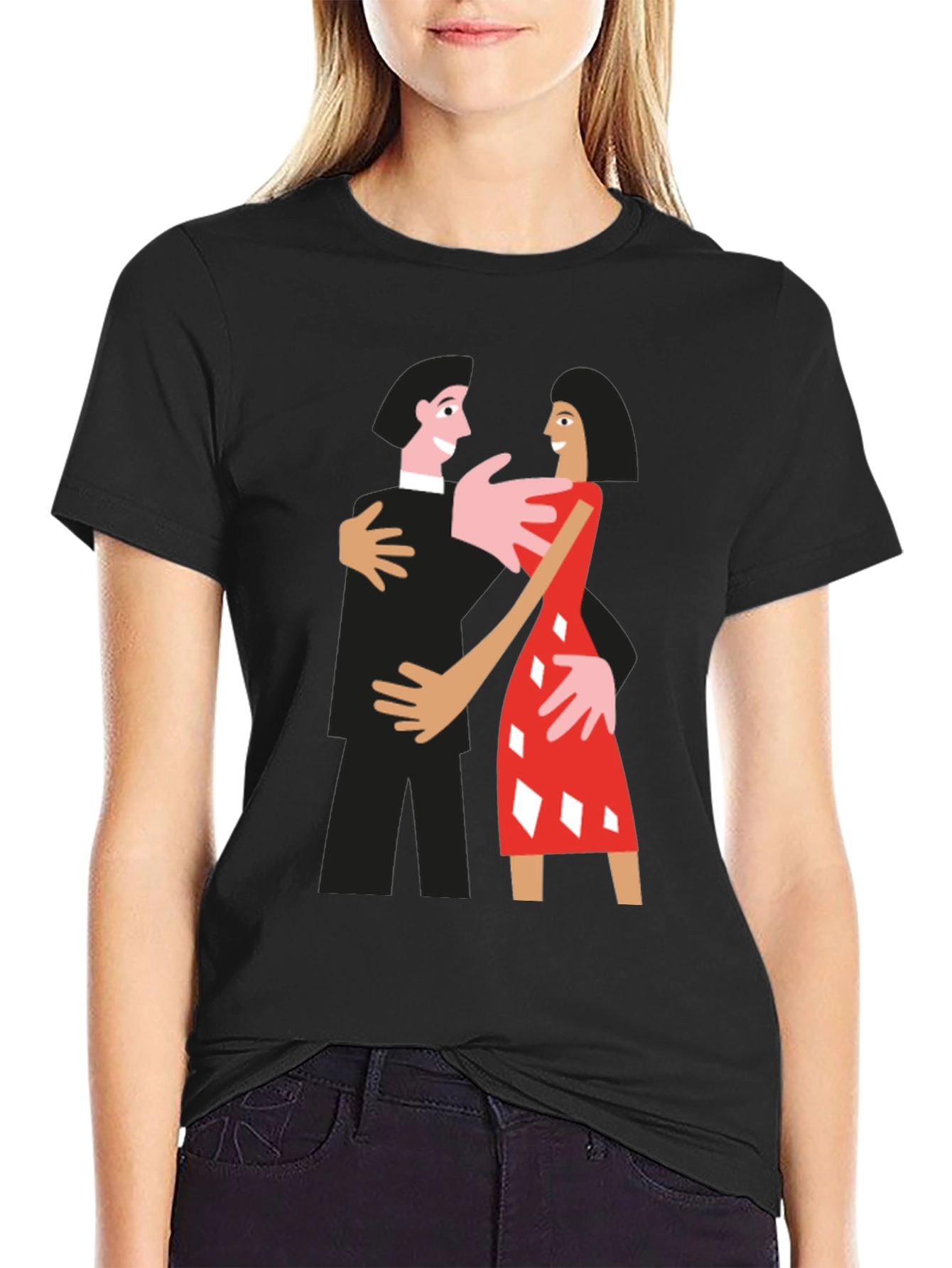 Dancing Couple Graphic Tee - Quirky Style