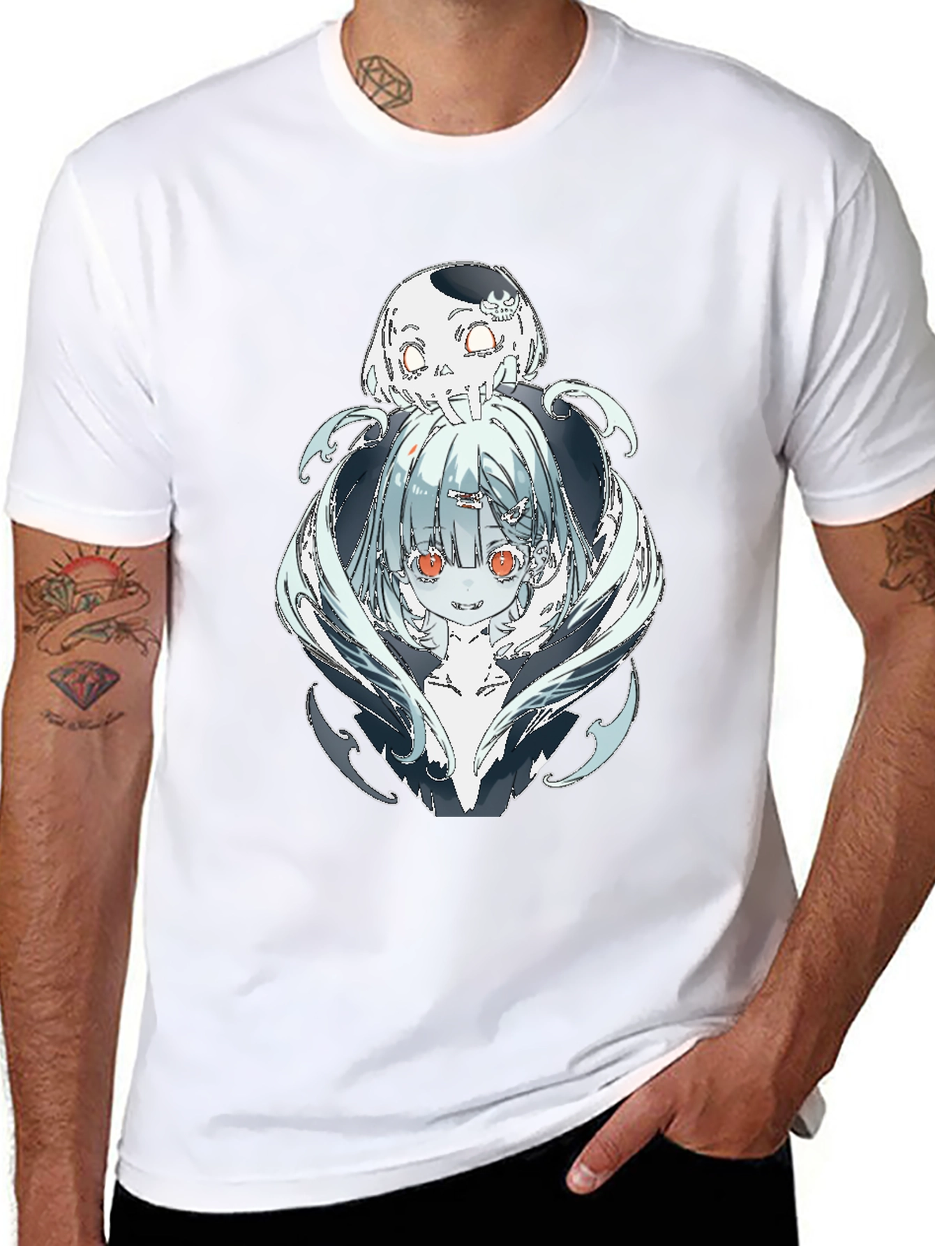 Anime Graphic Black T-Shirt - Death Character