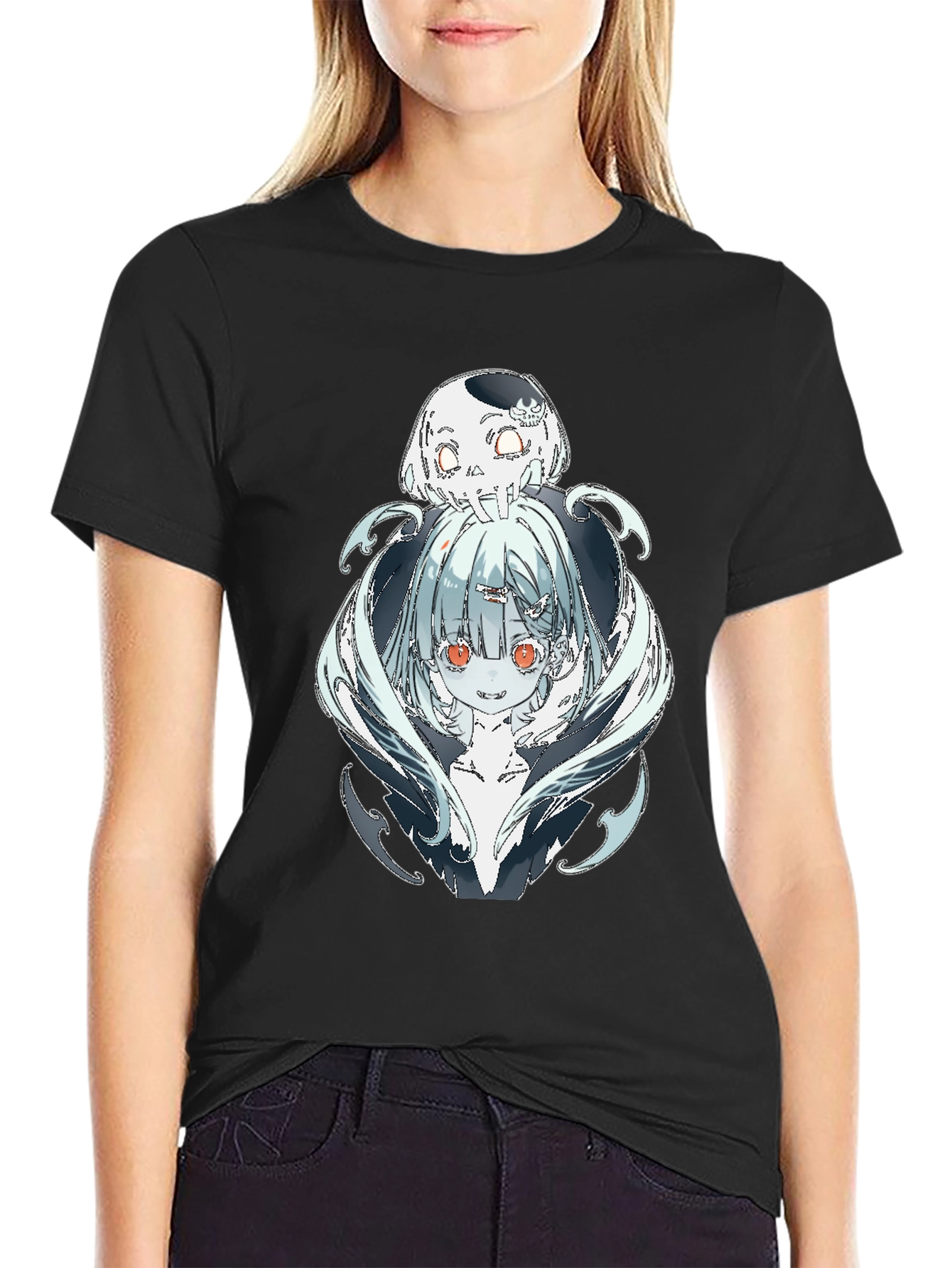 Anime Graphic Black T-Shirt - Death Character