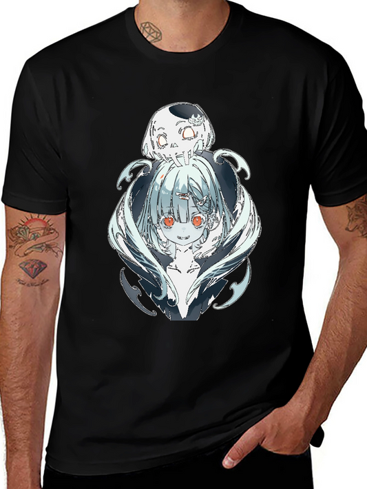 Anime Graphic Black T-Shirt - Death Character