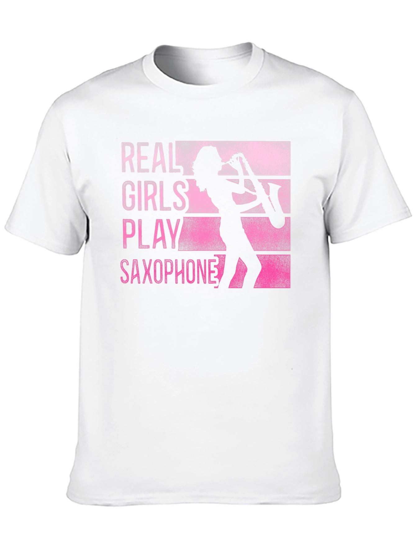 Real Girls Play Saxophone Graphic Tee - Musician T-Shirt