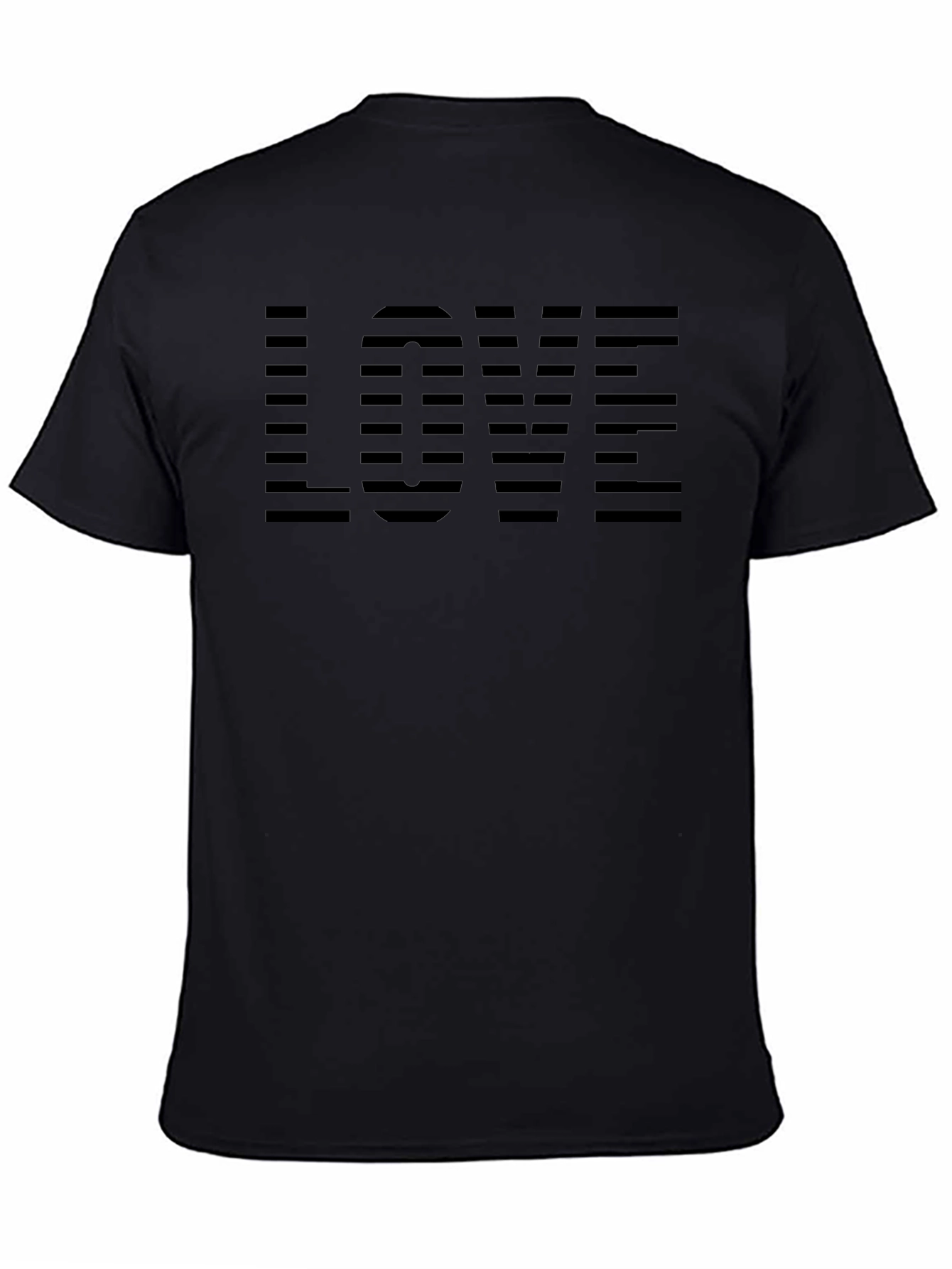 LOVE Striped Graphic Tee - Trendy Mens Casual Shirt