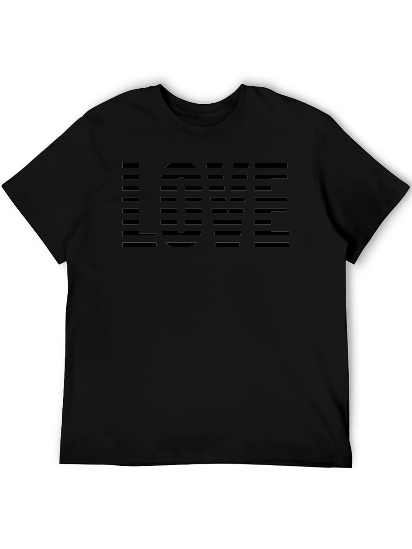 LOVE Striped Graphic Tee - Trendy Mens Casual Shirt