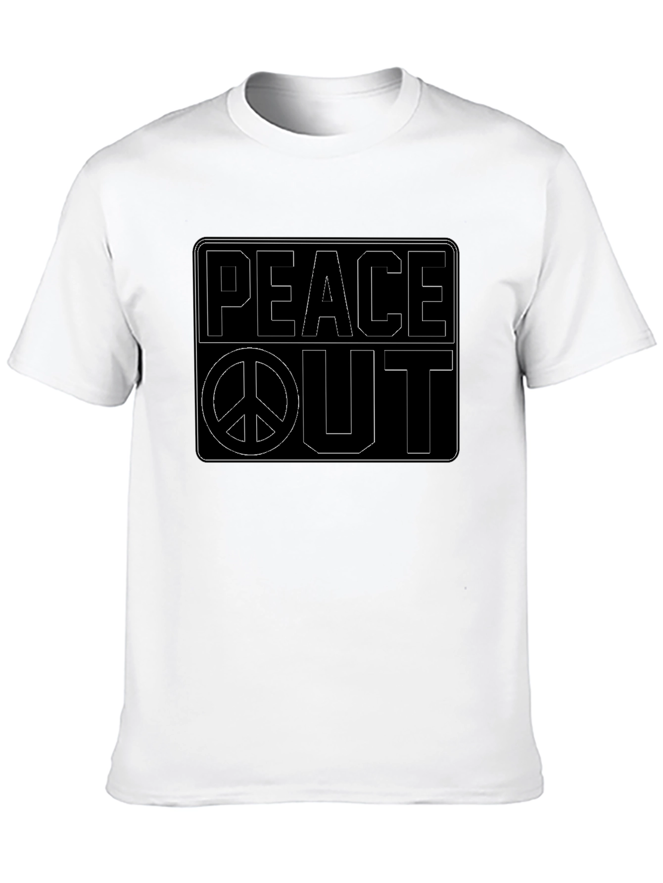 Peace Out T-Shirt - Black Graphic Tee
