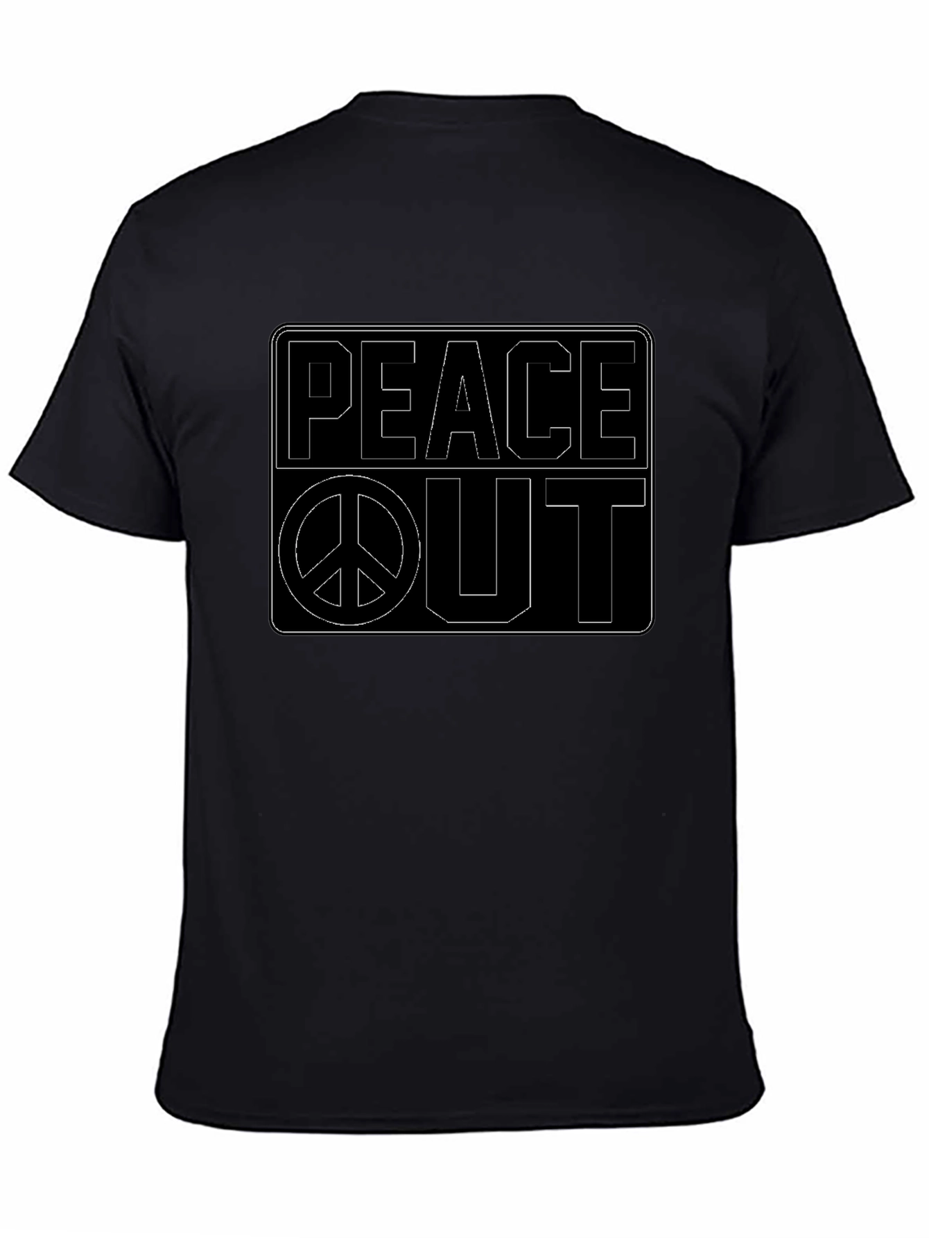 Peace Out T-Shirt - Black Graphic Tee