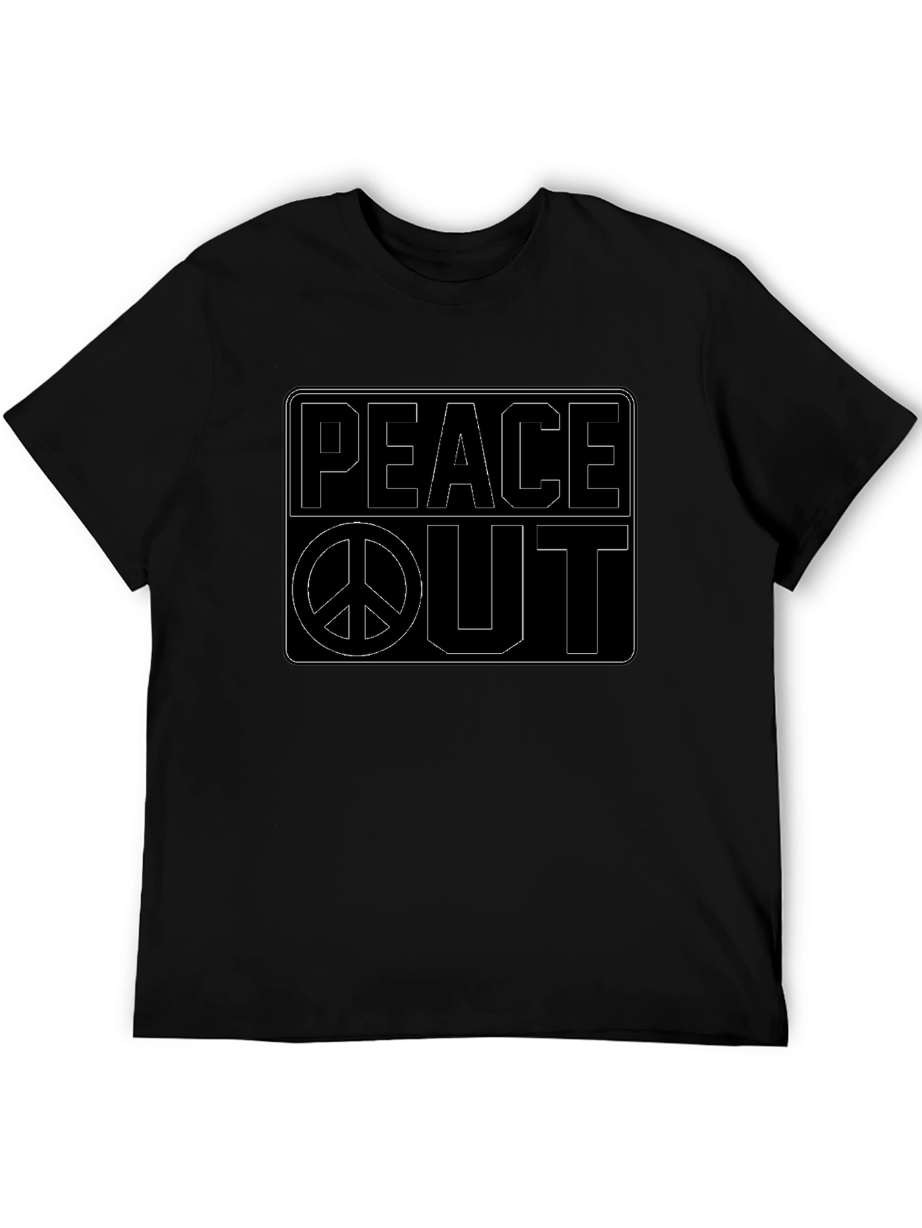 Peace Out T-Shirt - Black Graphic Tee