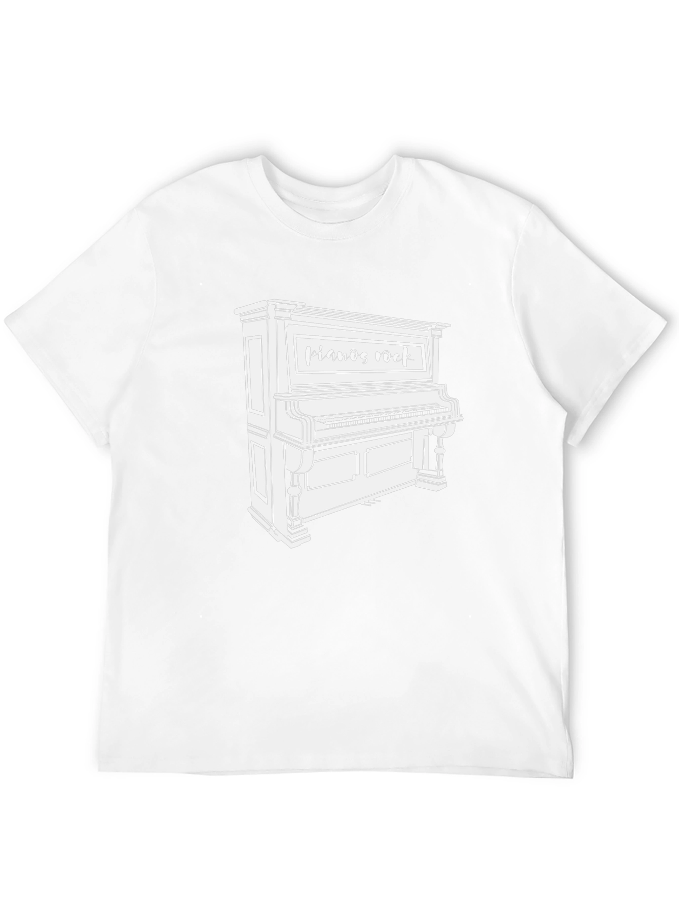 Pianos Rock Mens Black T-Shirt