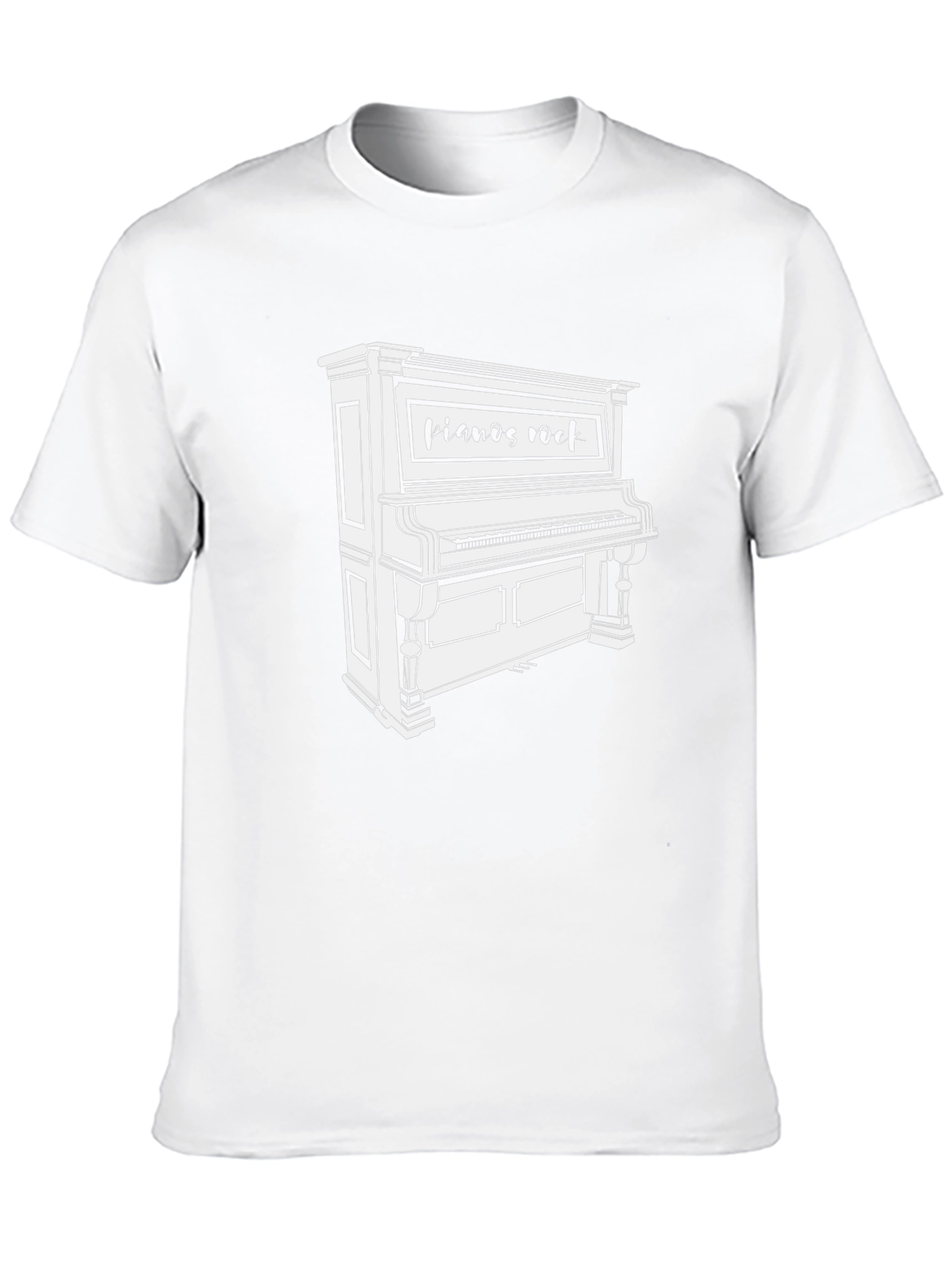 Pianos Rock Mens Black T-Shirt