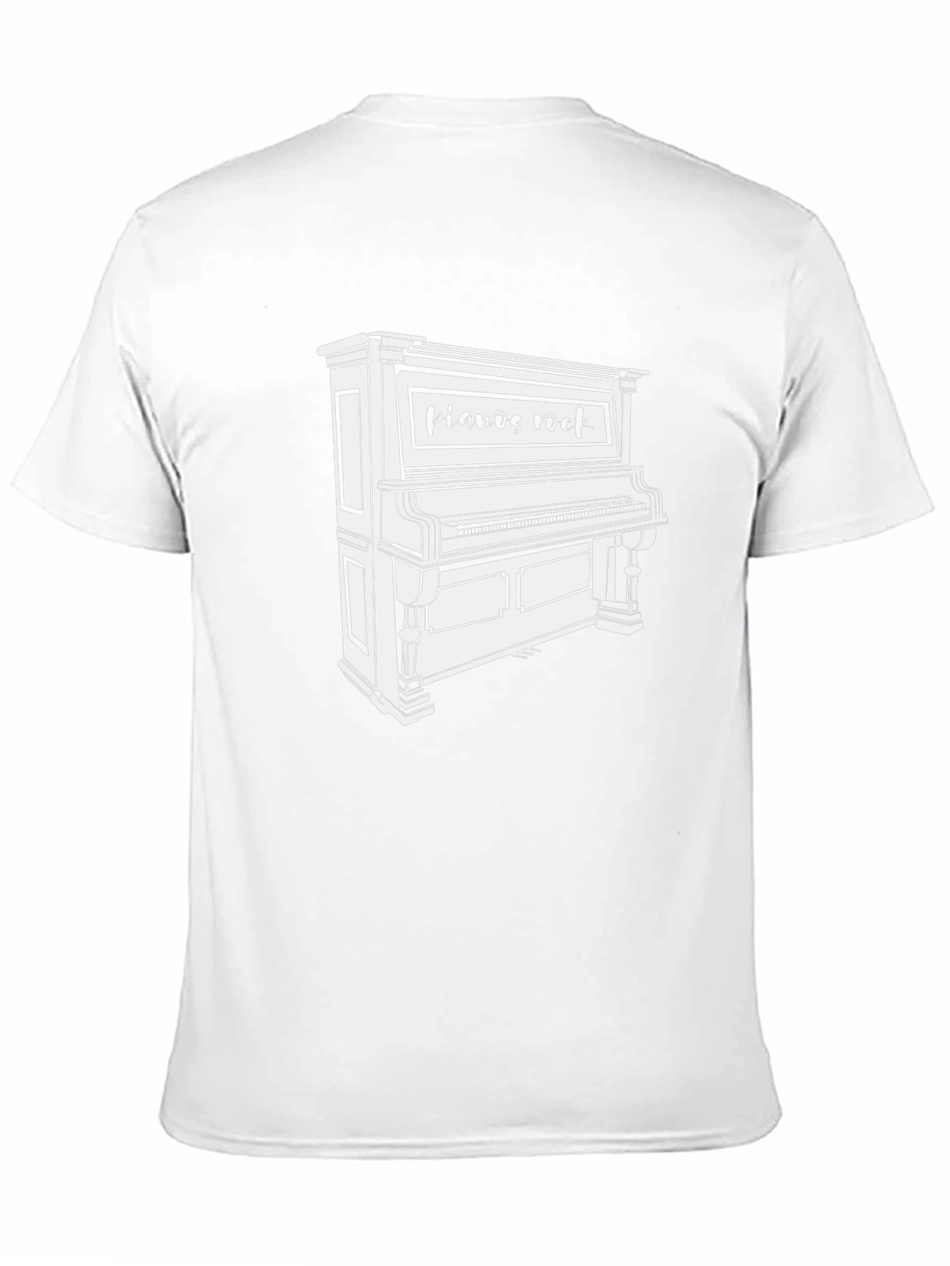 Pianos Rock Mens Black T-Shirt