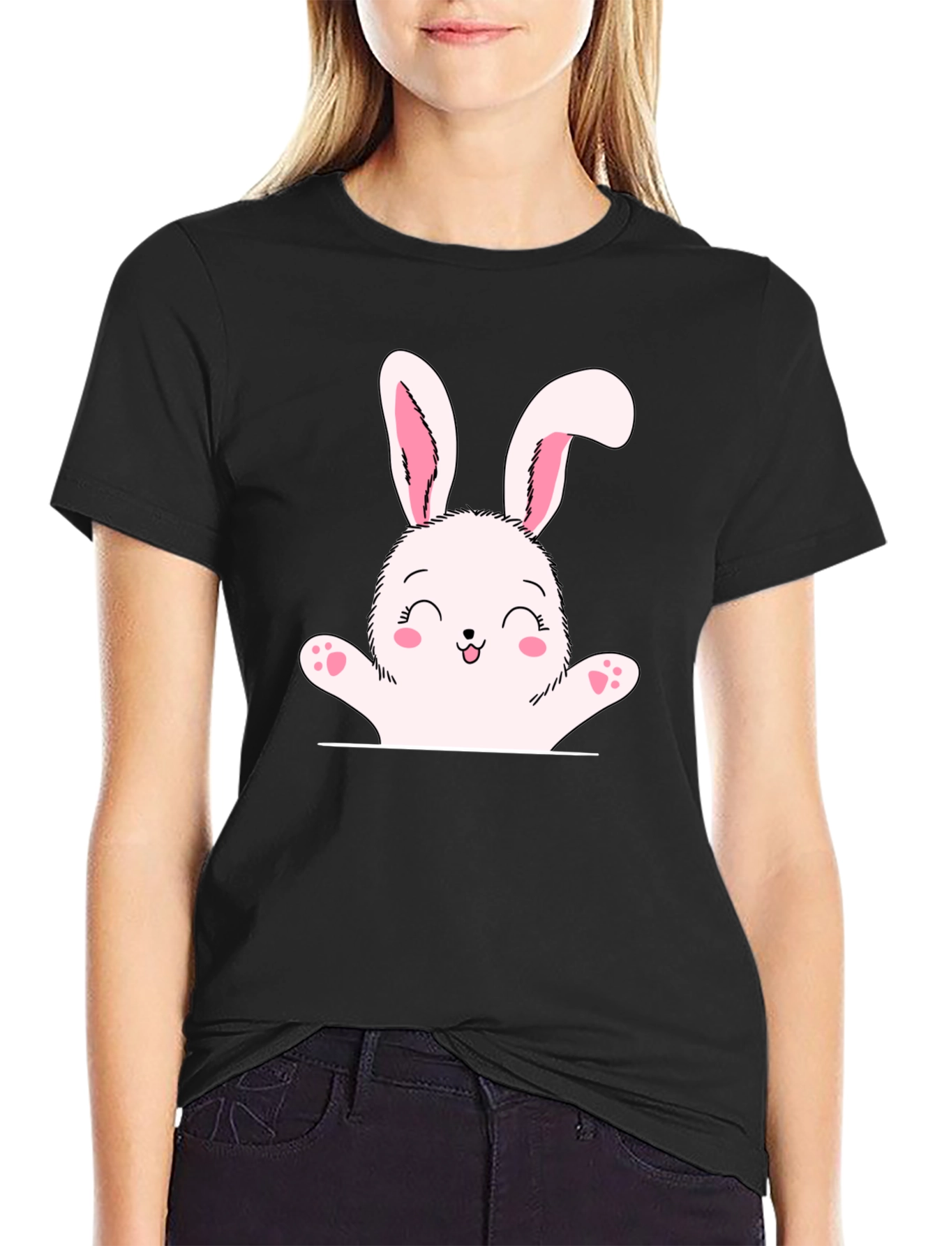 Cute Bunny Graphic Tee - Easter Shirt