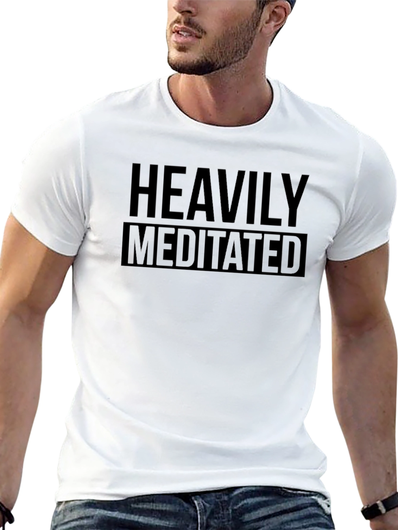 Heavily Meditated Black Graphic Tee