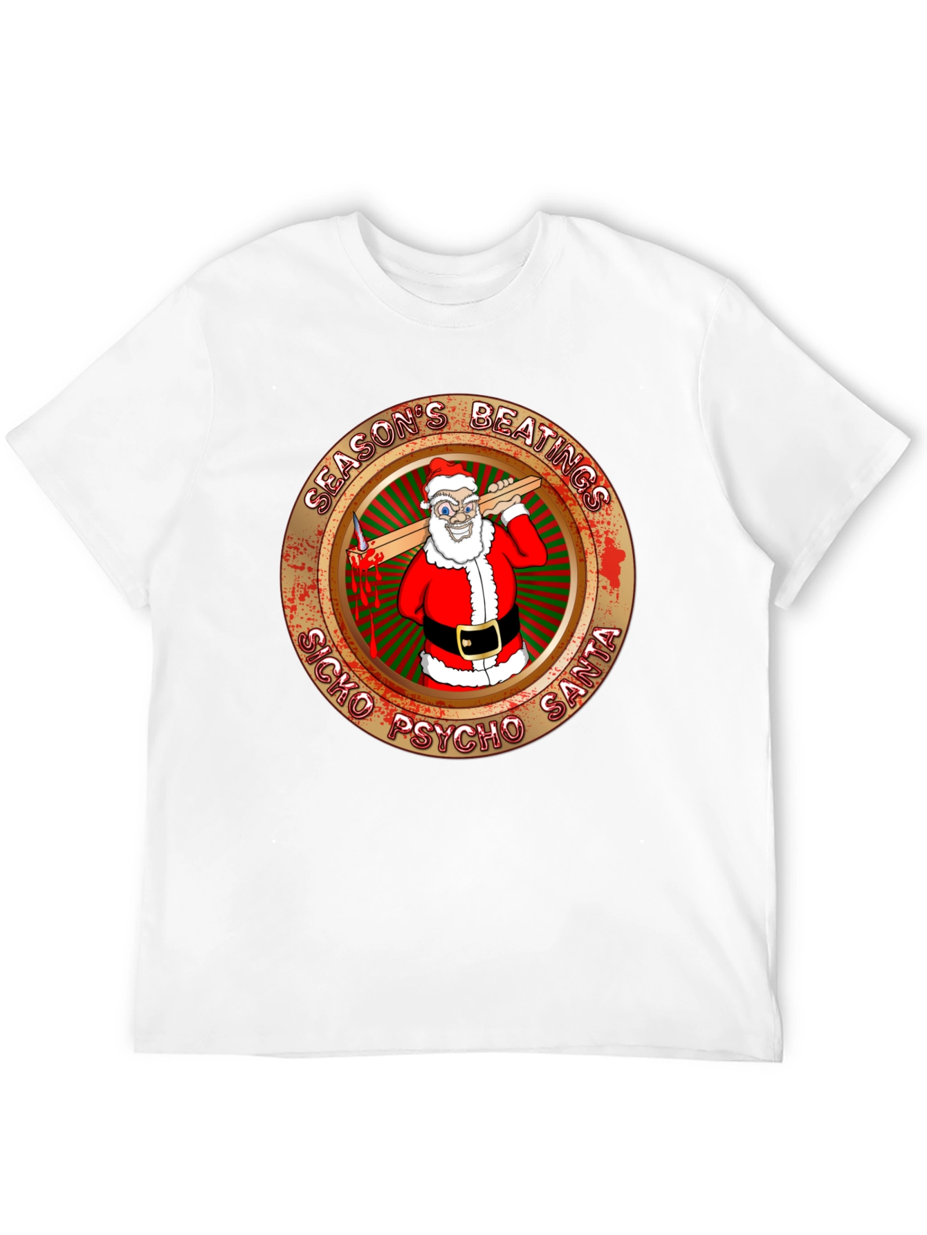 Seasons Beatings Sicko Psycho Santa T-Shirt