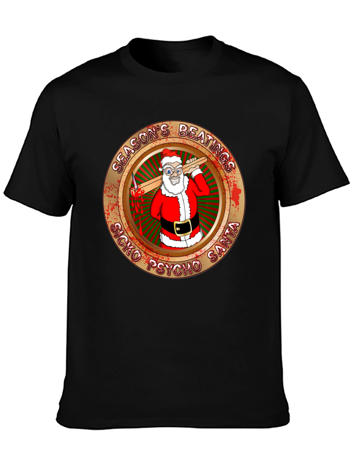 Seasons Beatings Sicko Psycho Santa T-Shirt