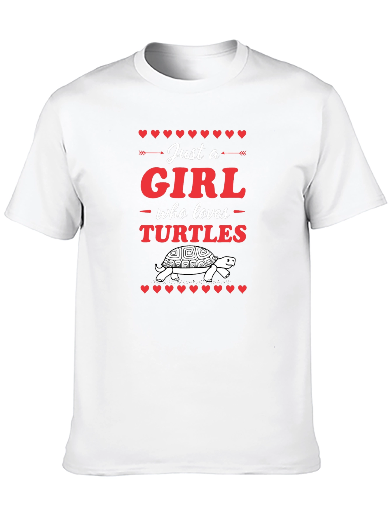 Girl Who Loves Turtles Black T-Shirt