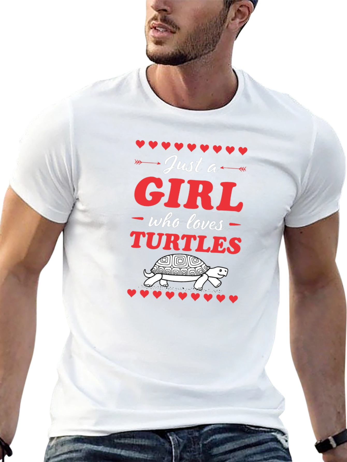 Girl Who Loves Turtles Black T-Shirt