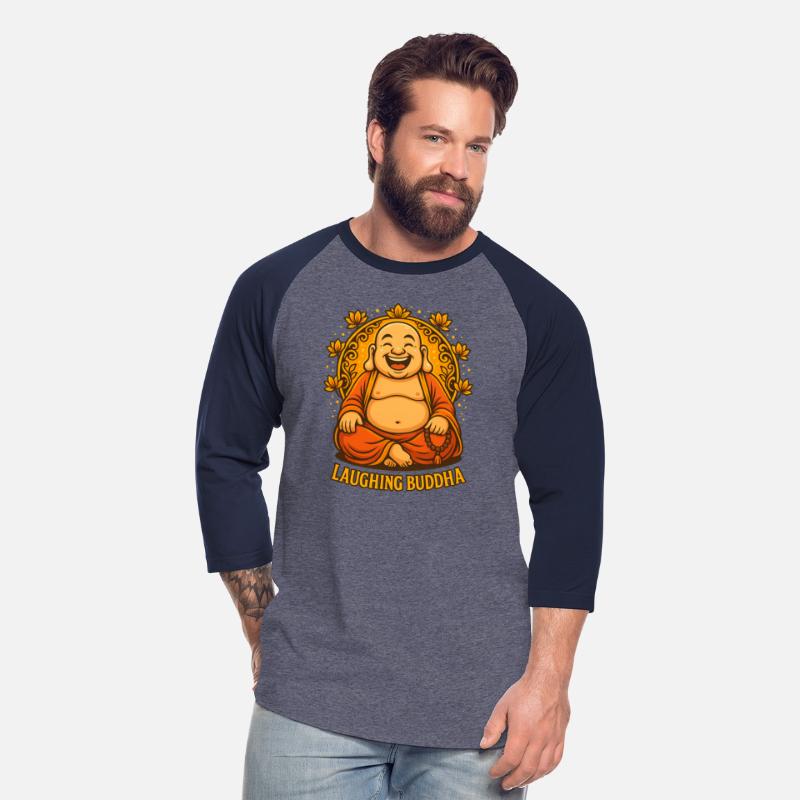 Laughing Buddha Cartoon Illustration | Zen Art