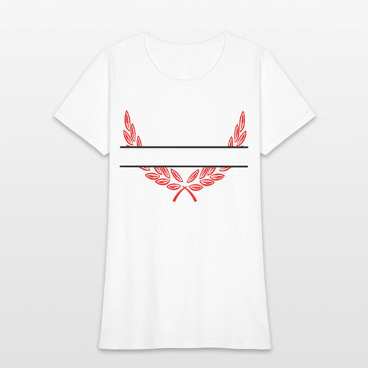 Laurel wreath name banner red