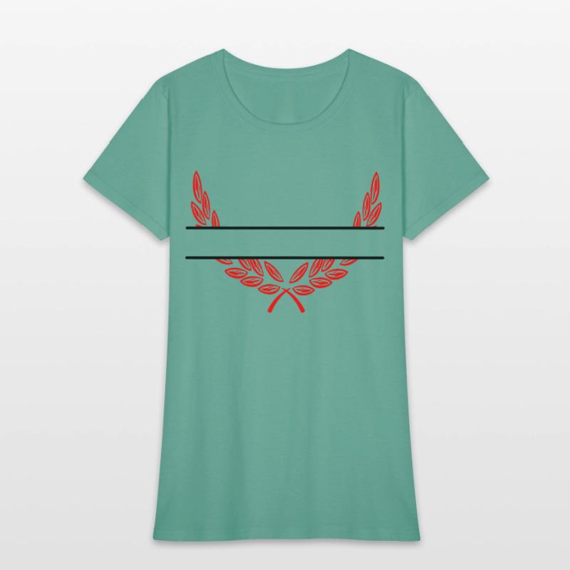 Laurel wreath name banner red