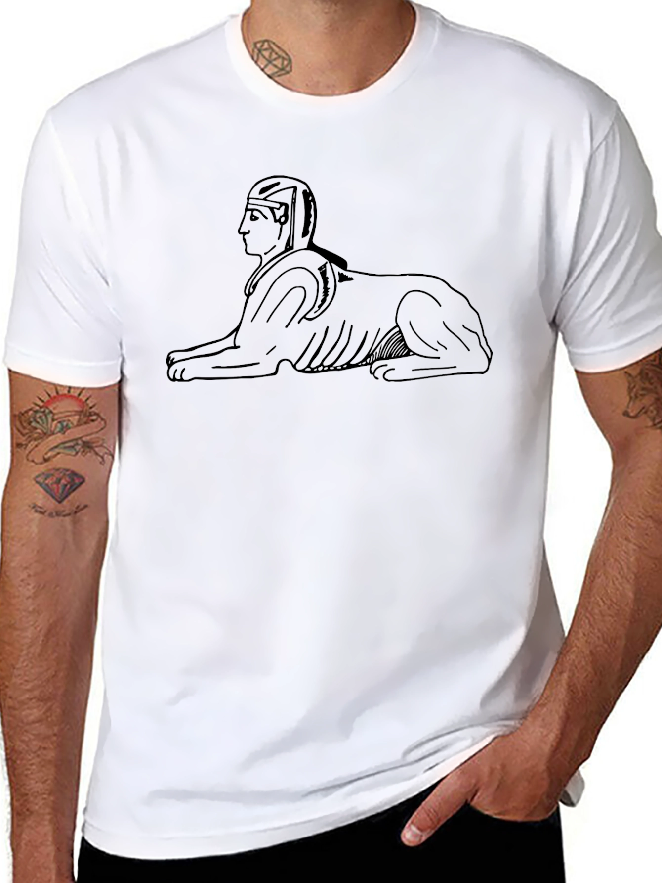 Sphinx Graphic Black T-Shirt