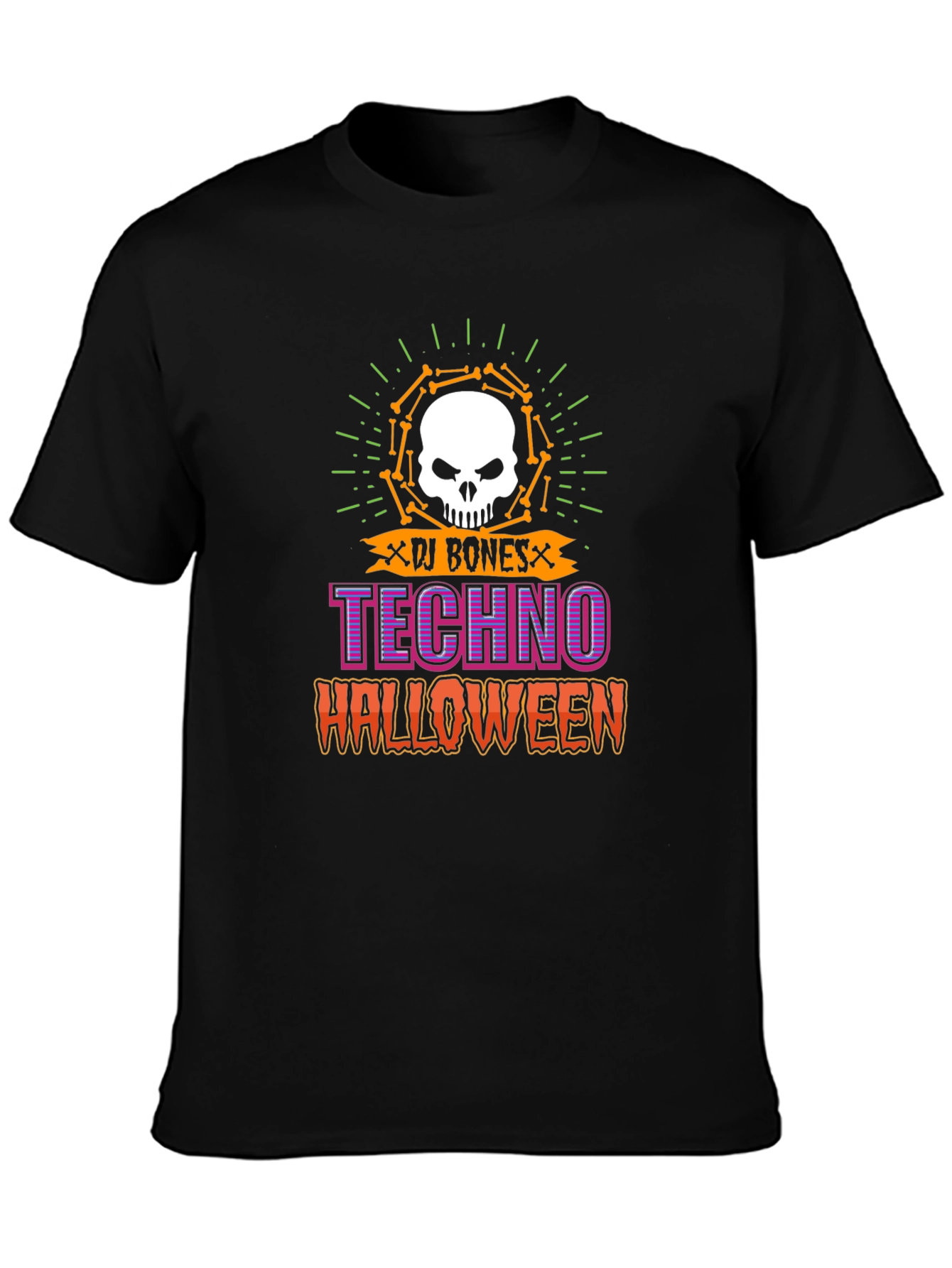 DJ Bones Techno Halloween Graphic Tee