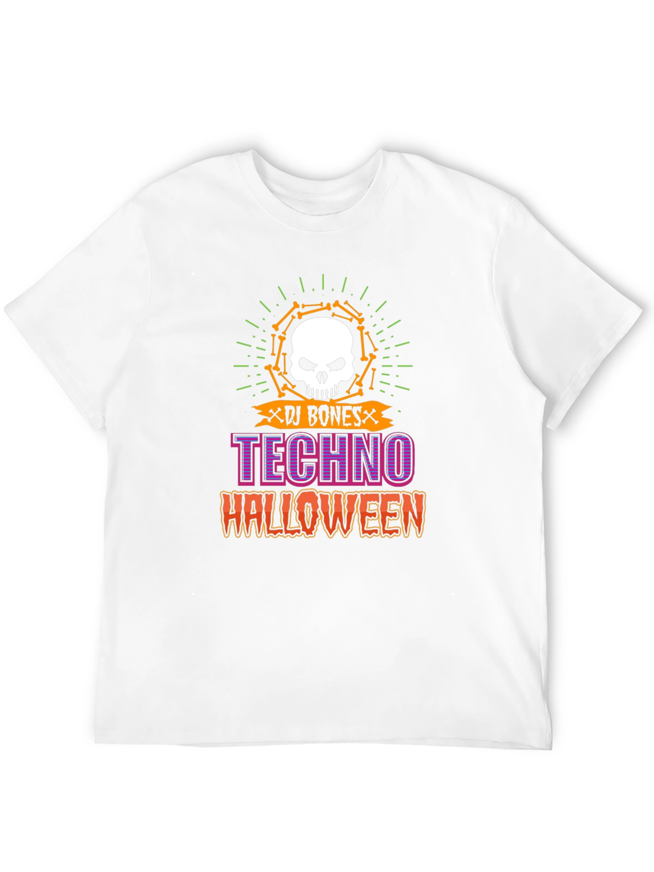 DJ Bones Techno Halloween Graphic Tee