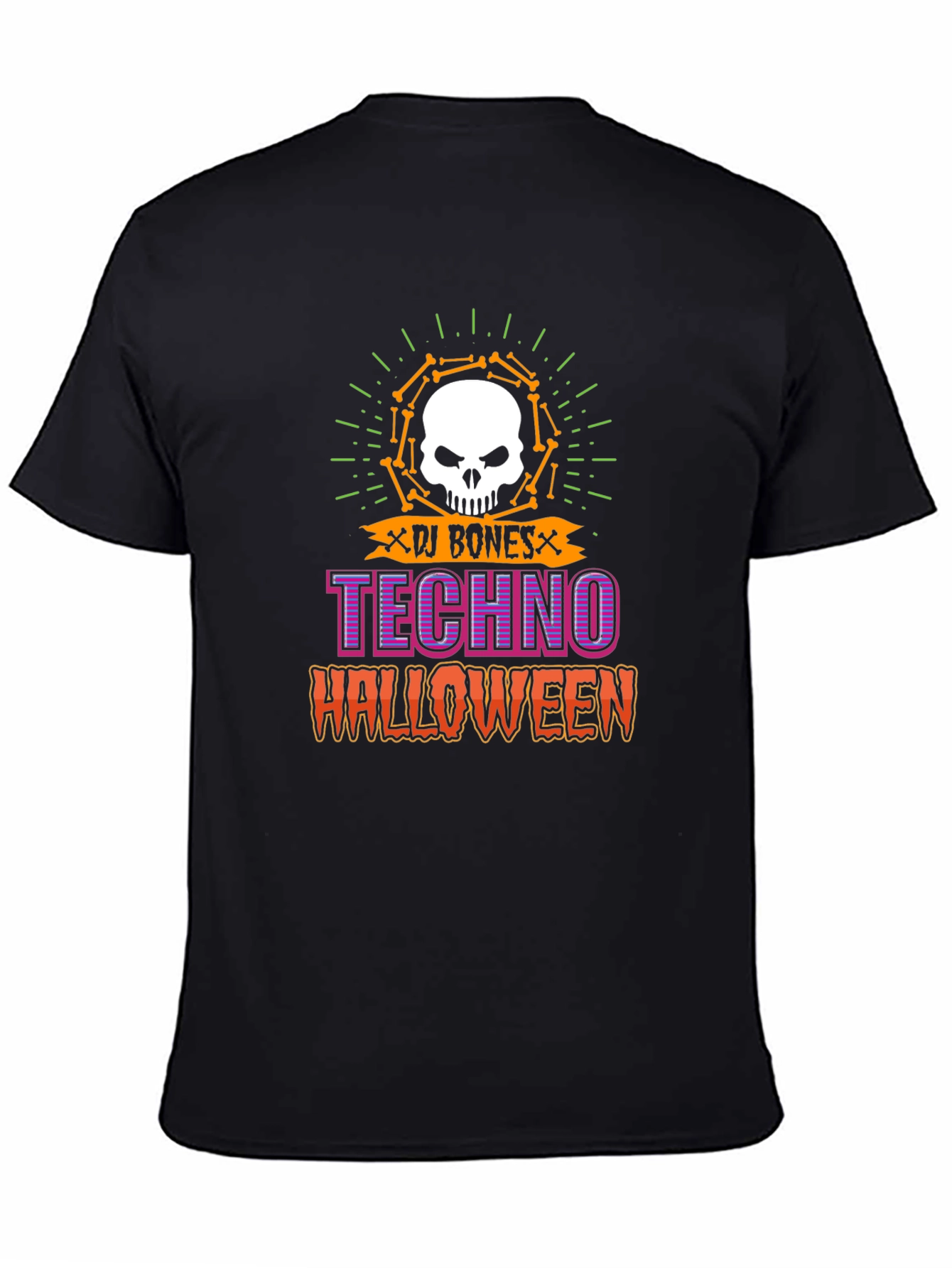 DJ Bones Techno Halloween Graphic Tee