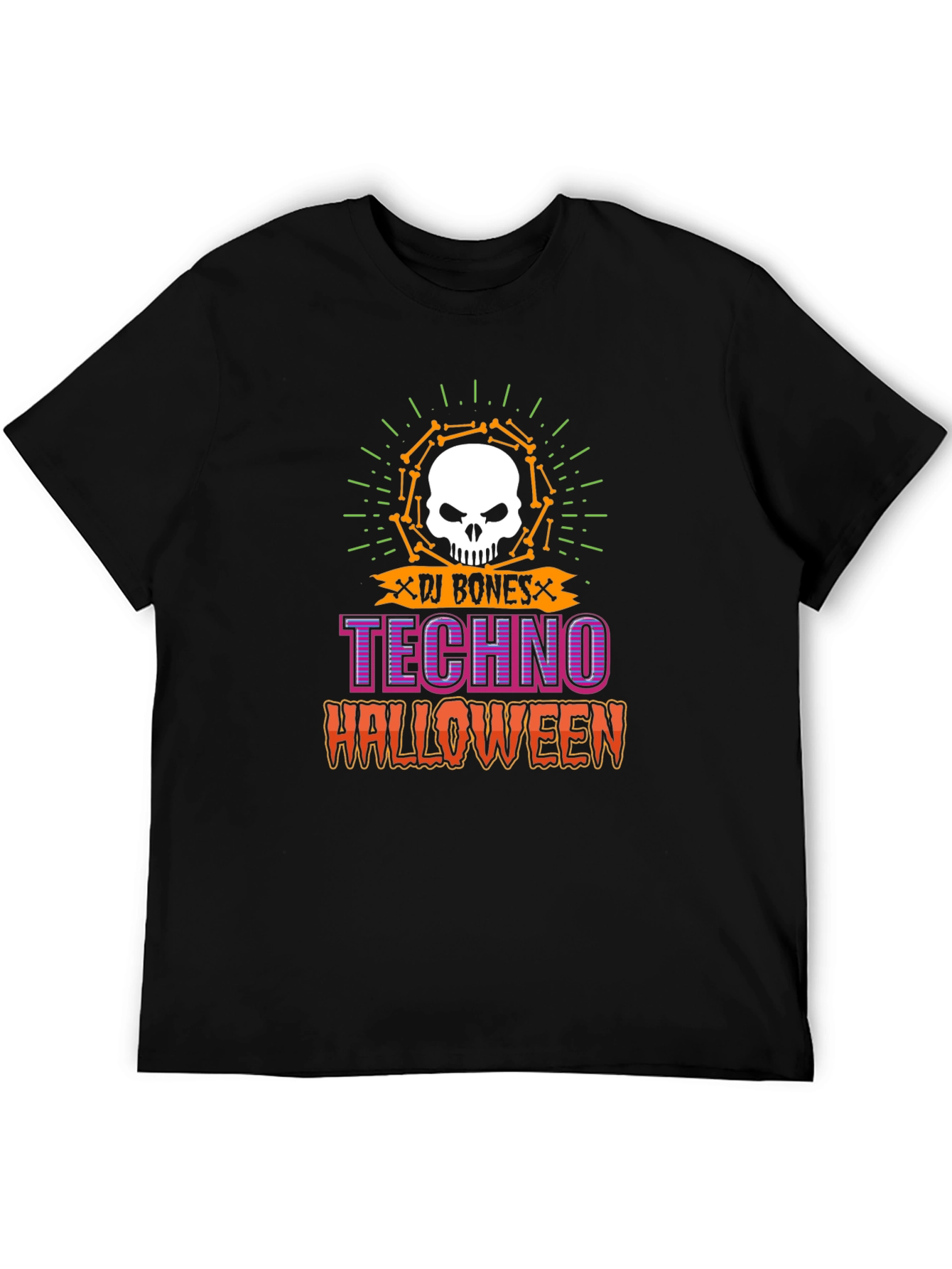 DJ Bones Techno Halloween Graphic Tee