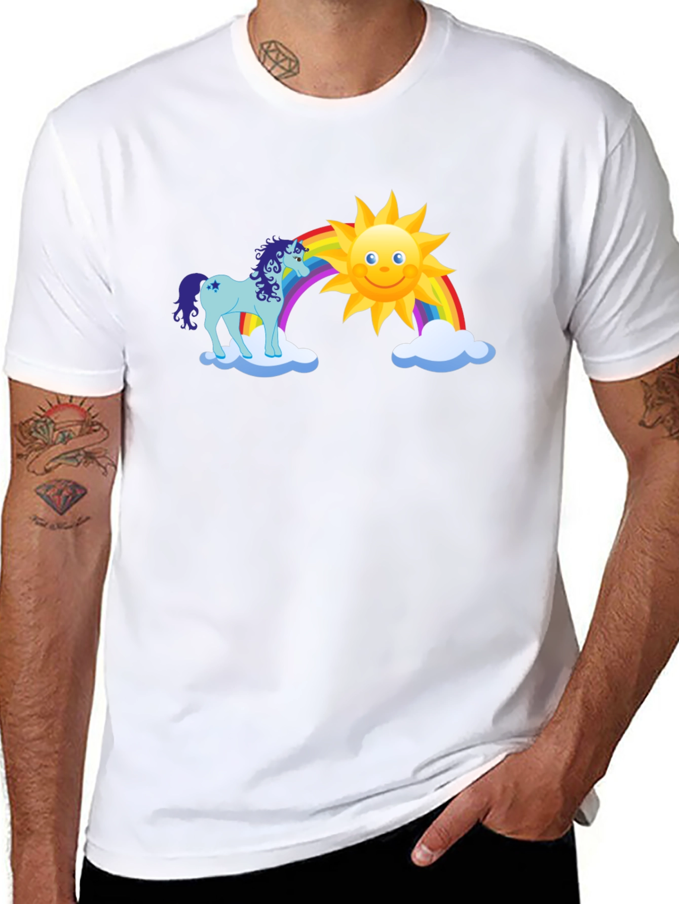 Unicorn Rainbow Sun Graphic Tee